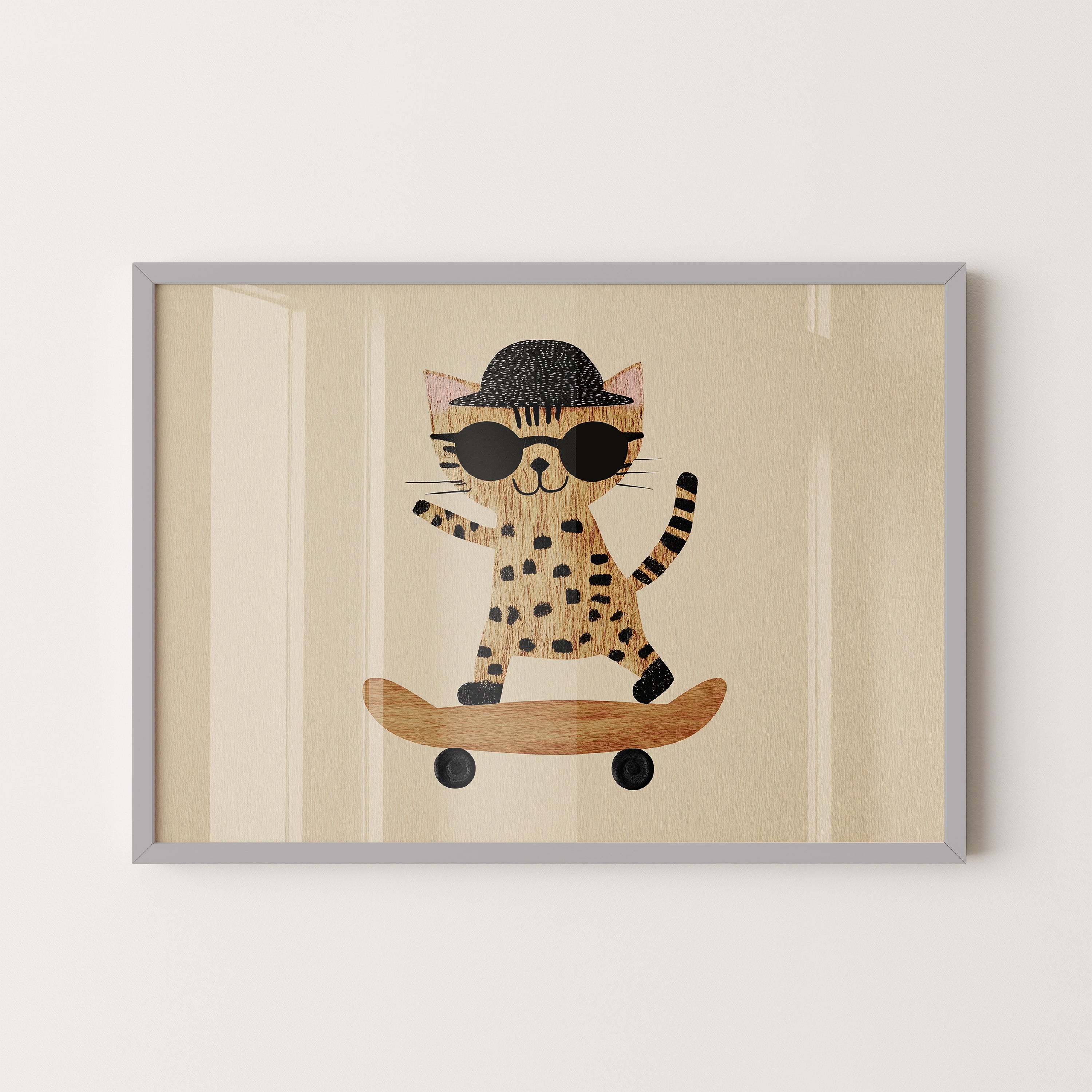 Cool Cat On A Skateboard