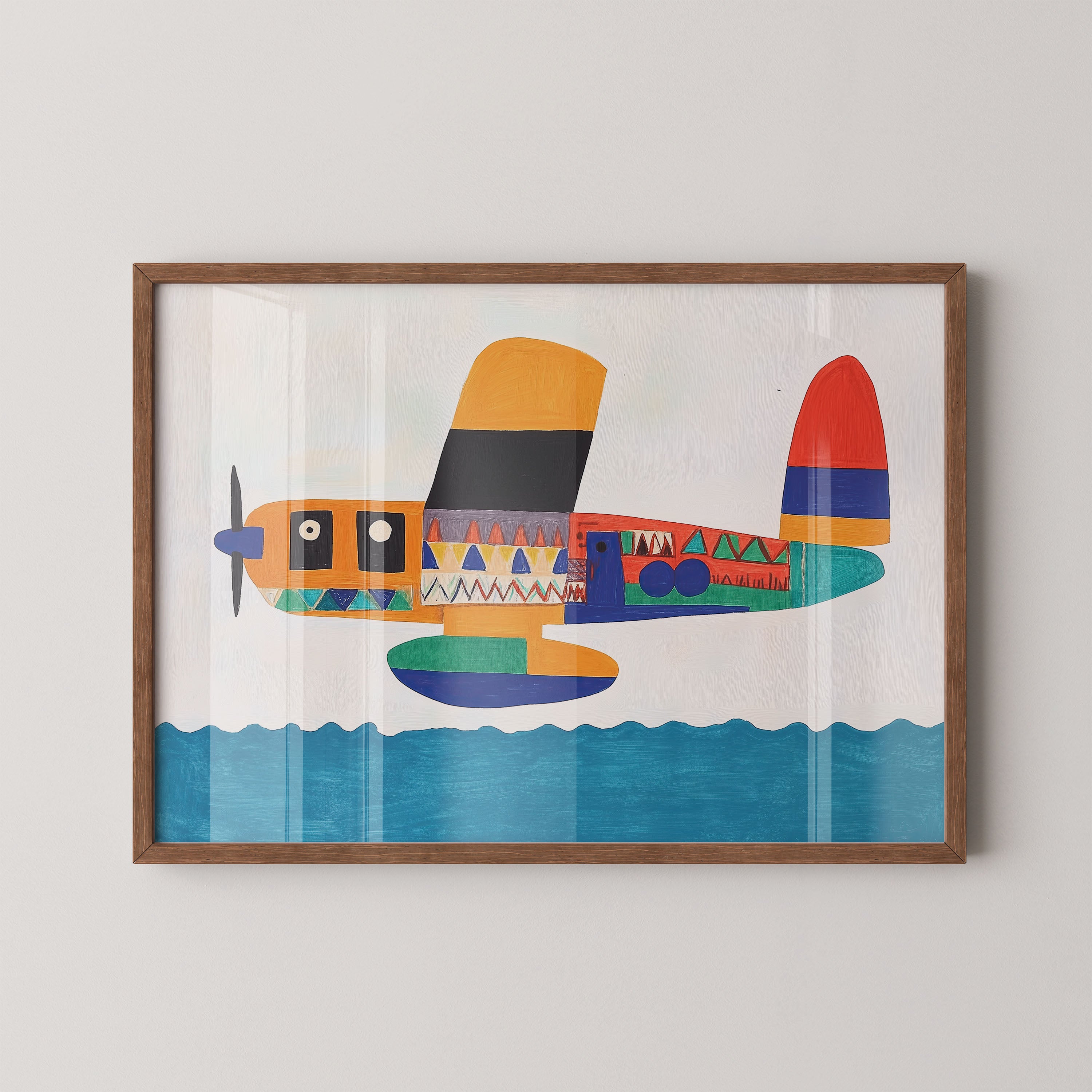 Colorful Seaplane Journey