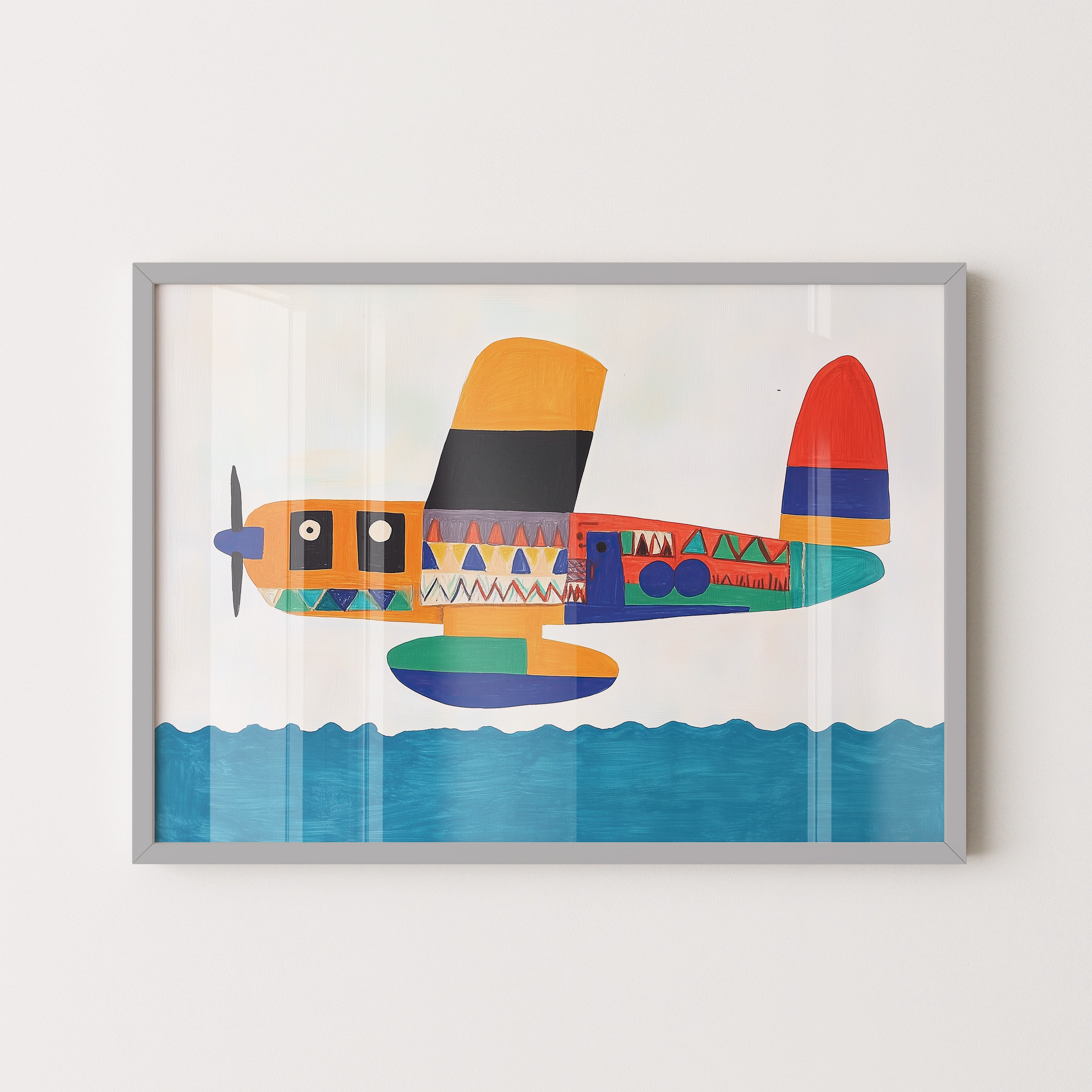 Colorful Seaplane Journey