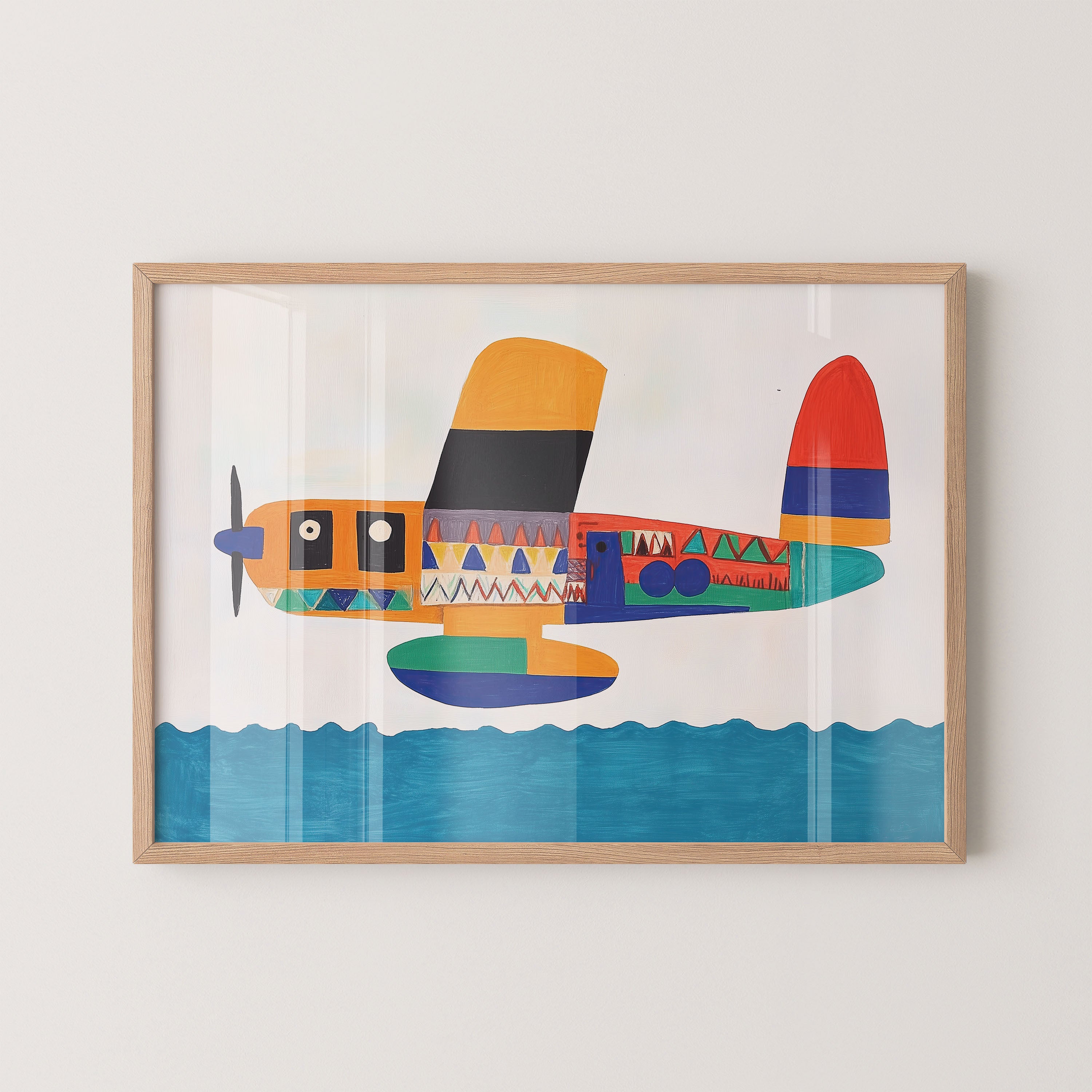 Colorful Seaplane Journey