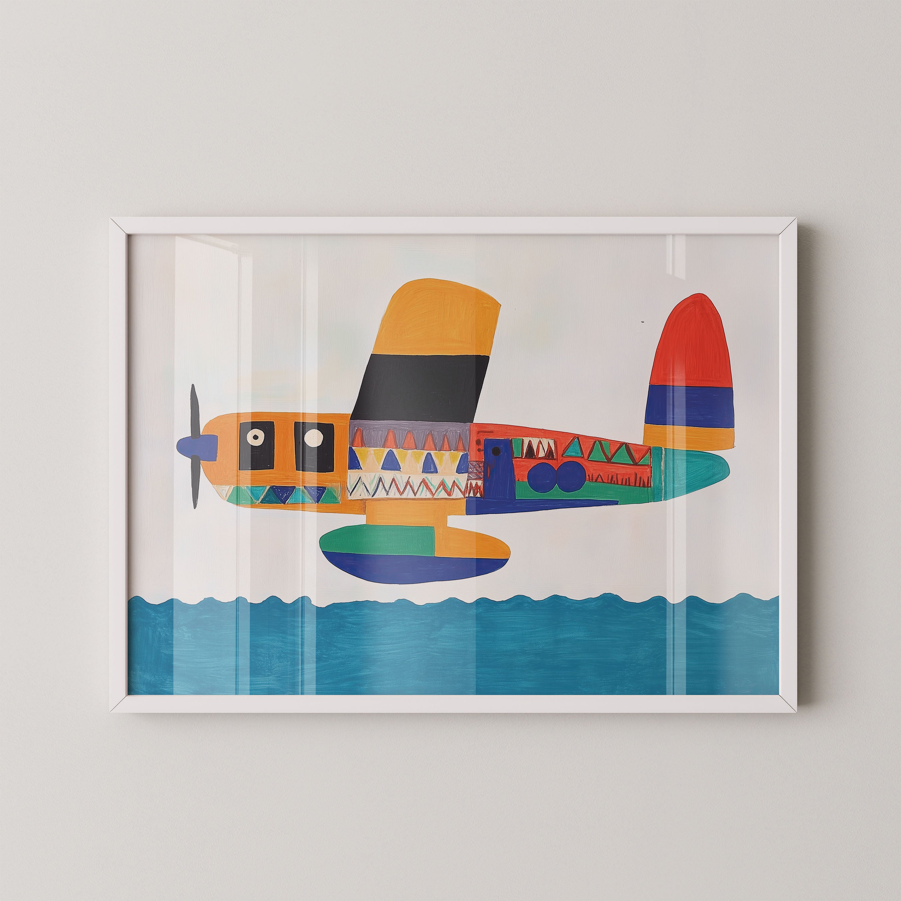 Colorful Seaplane Journey