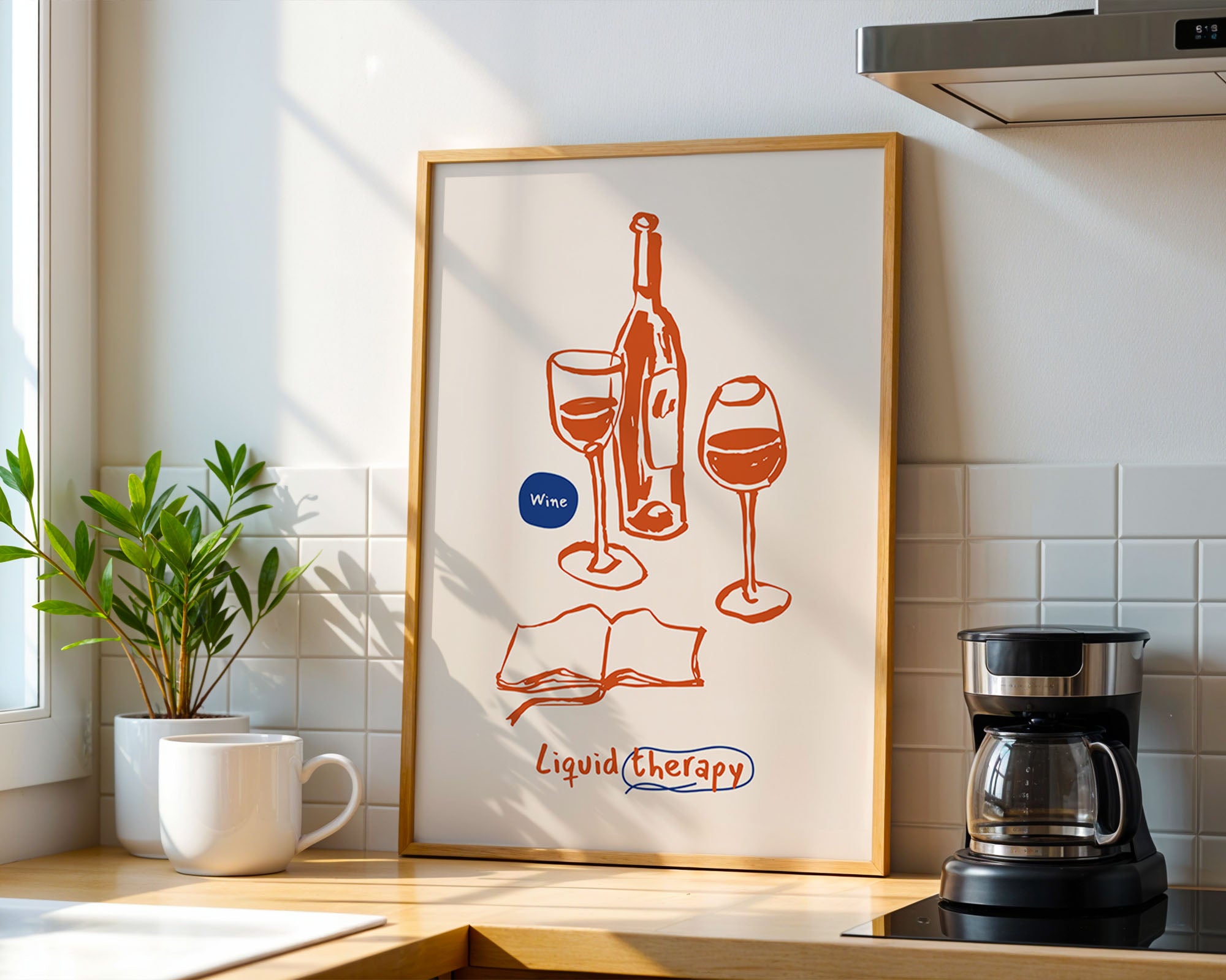 Liquid Therapy Wine Illustration