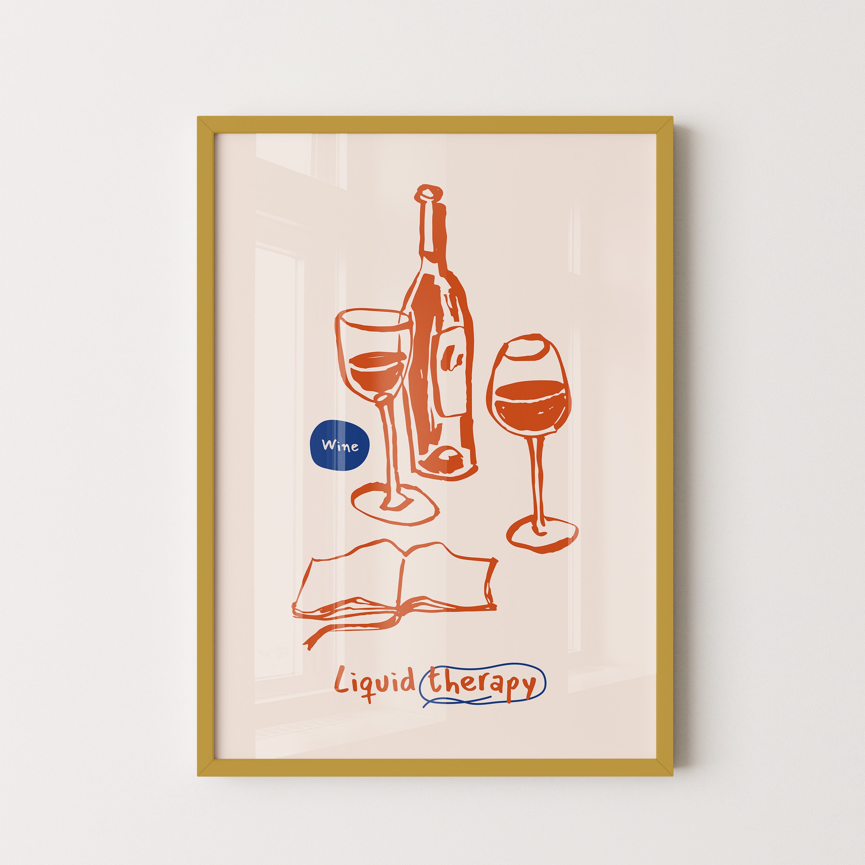 Liquid Therapy Wine Illustration