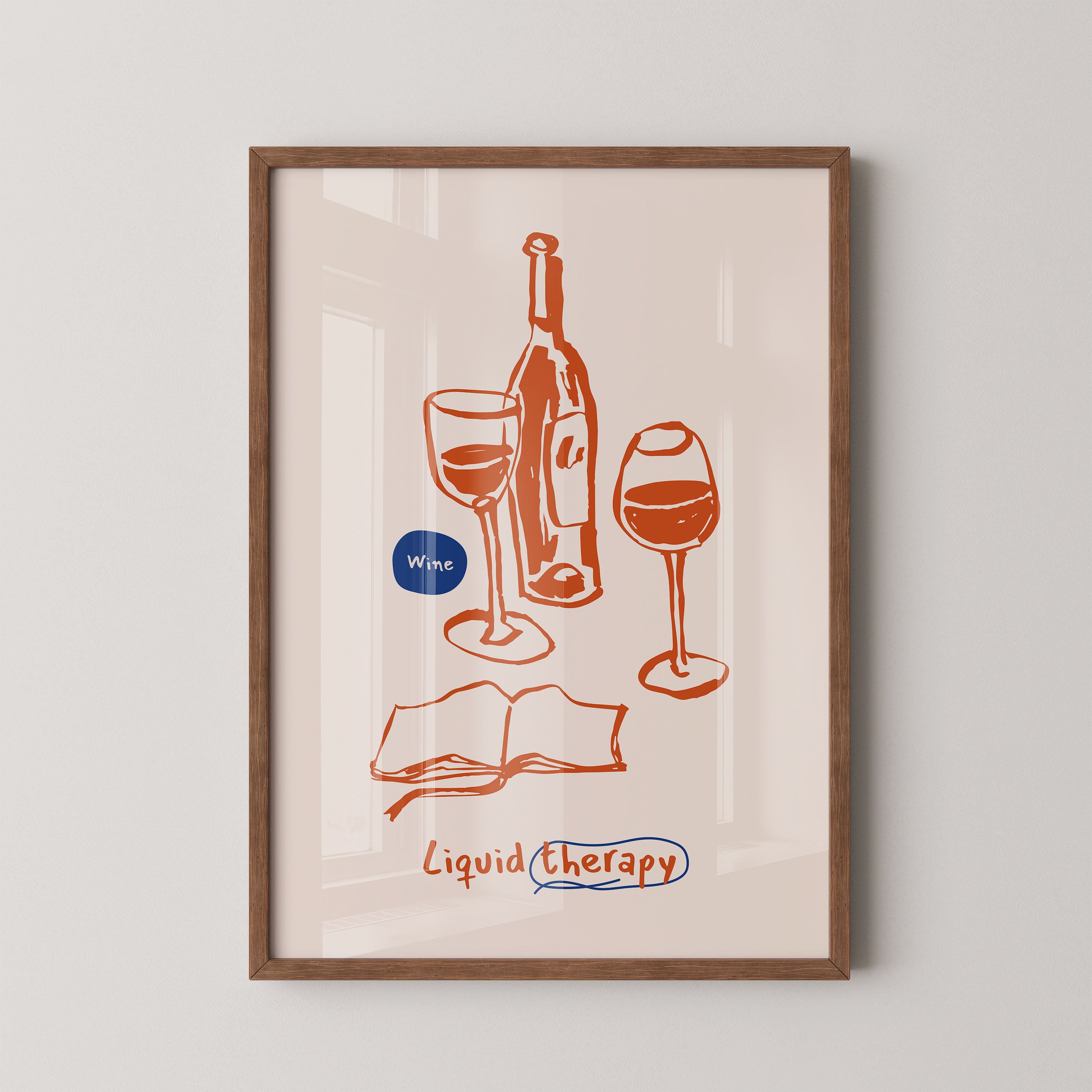 Liquid Therapy Wine Illustration