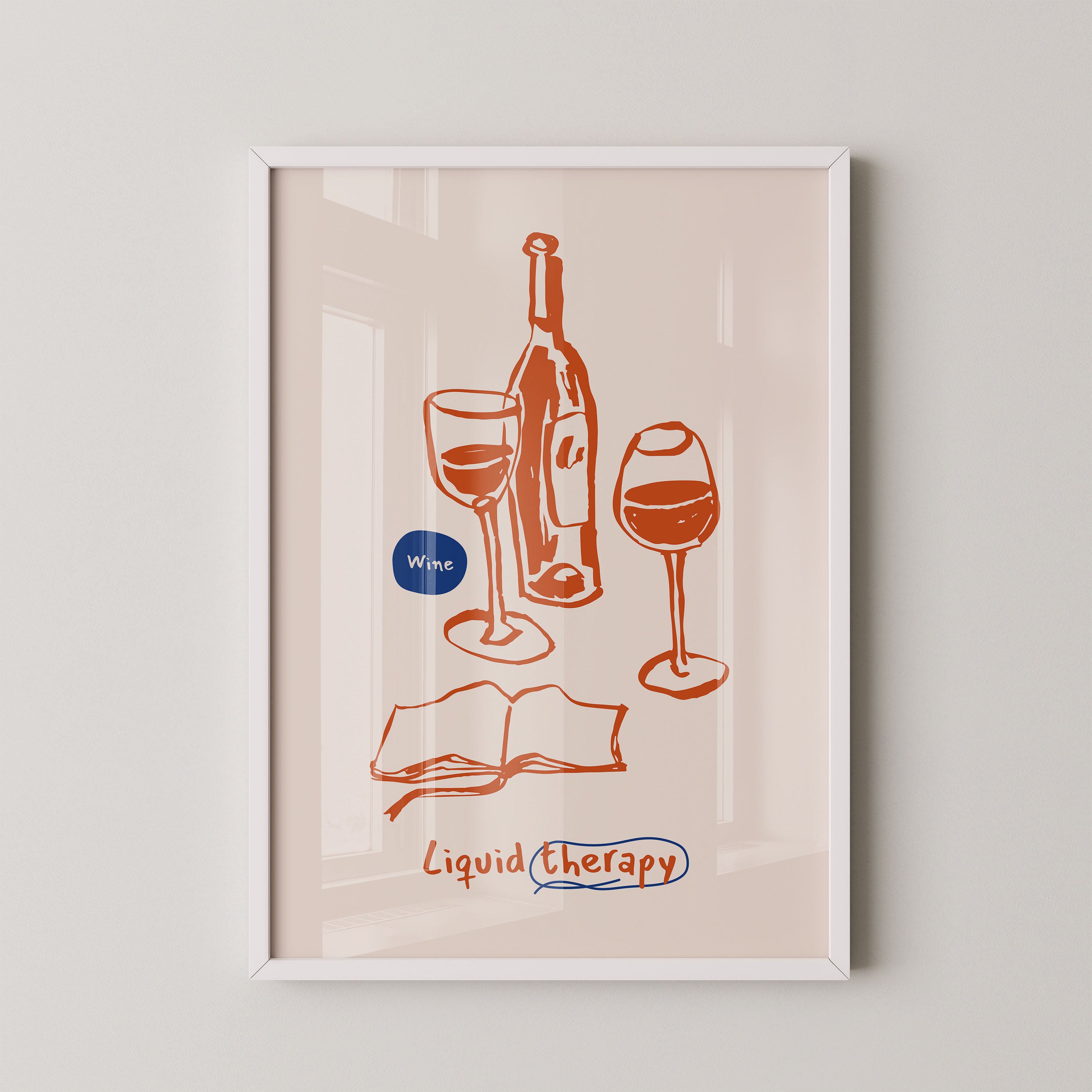 Liquid Therapy Wine Illustration