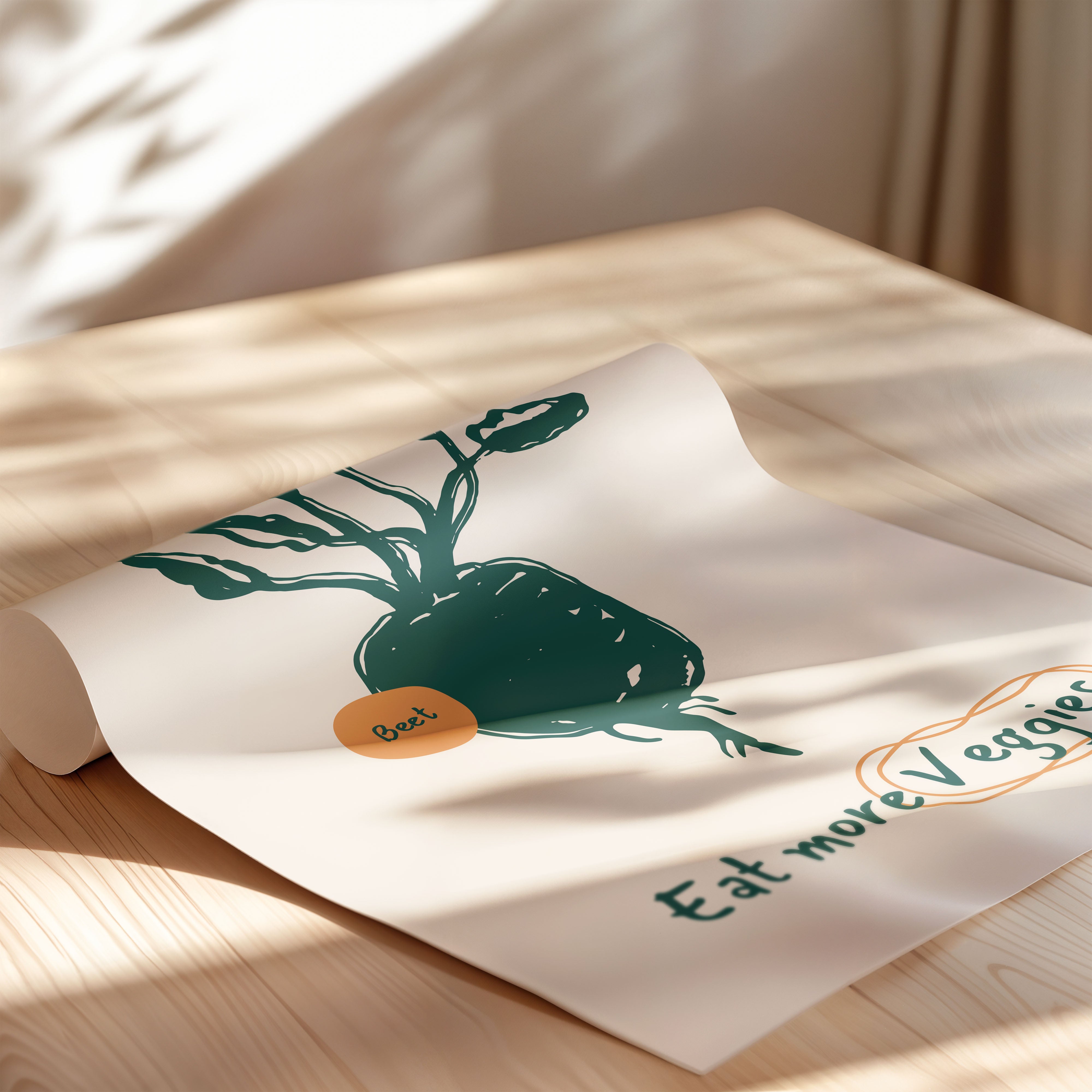 Eat More Veggies Beet Illustration