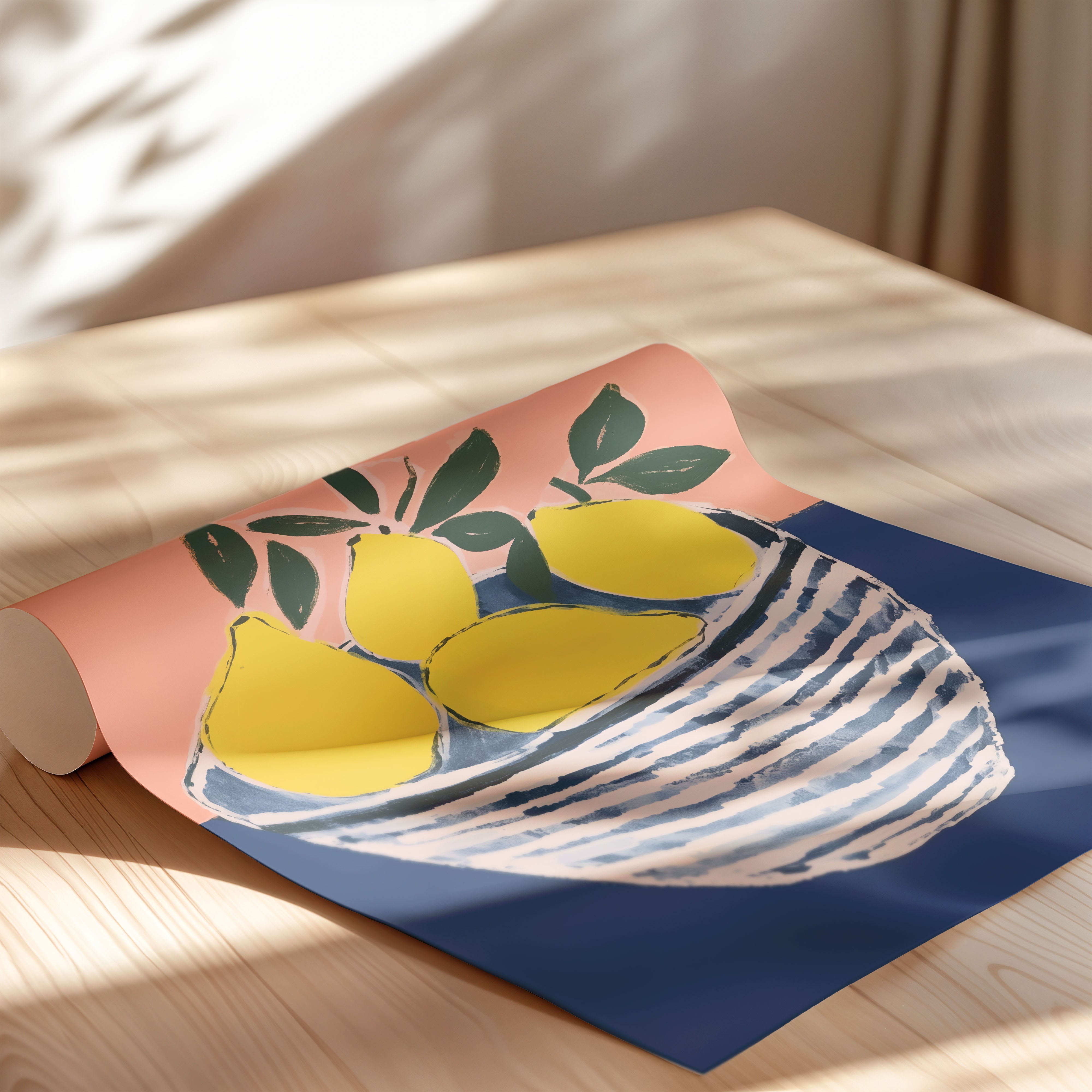 Lemon Bowl Mediterranean Still Life