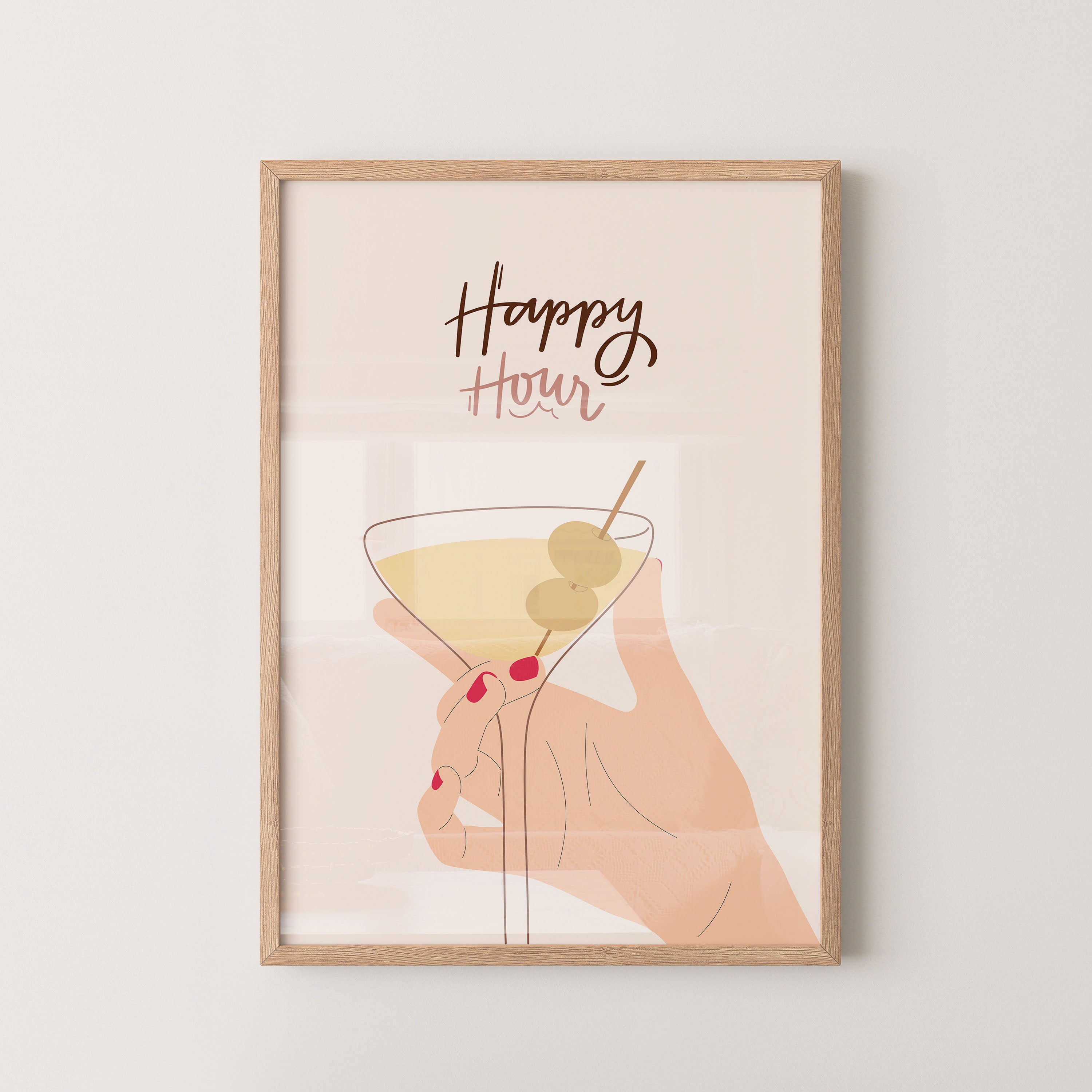 Happy Hour Martini Illustration