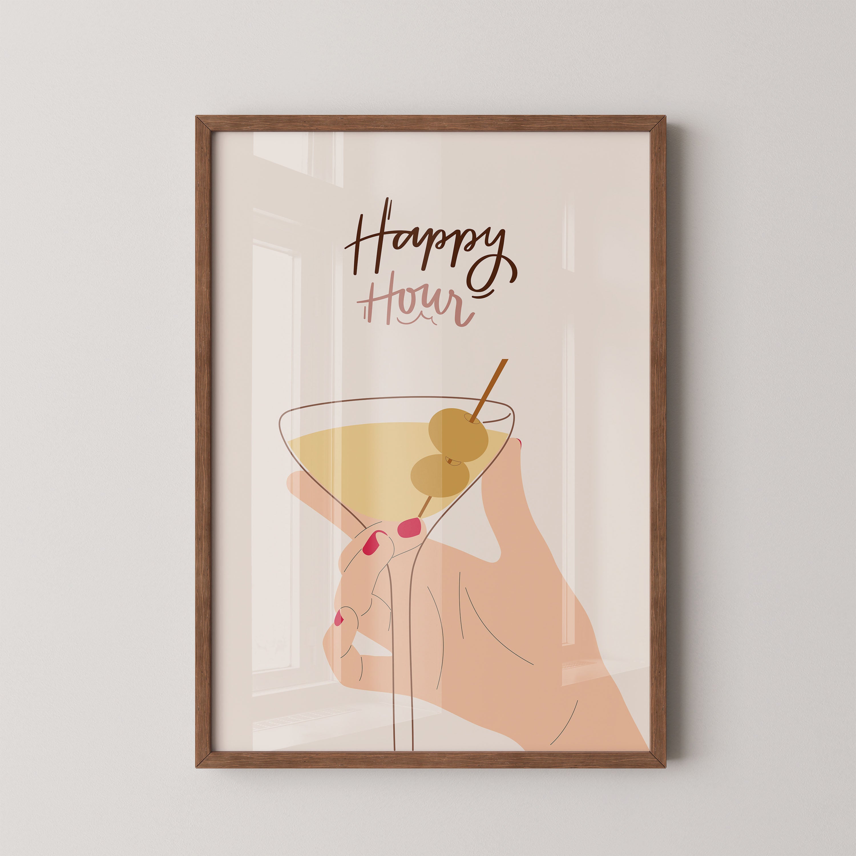 Happy Hour Martini Illustration