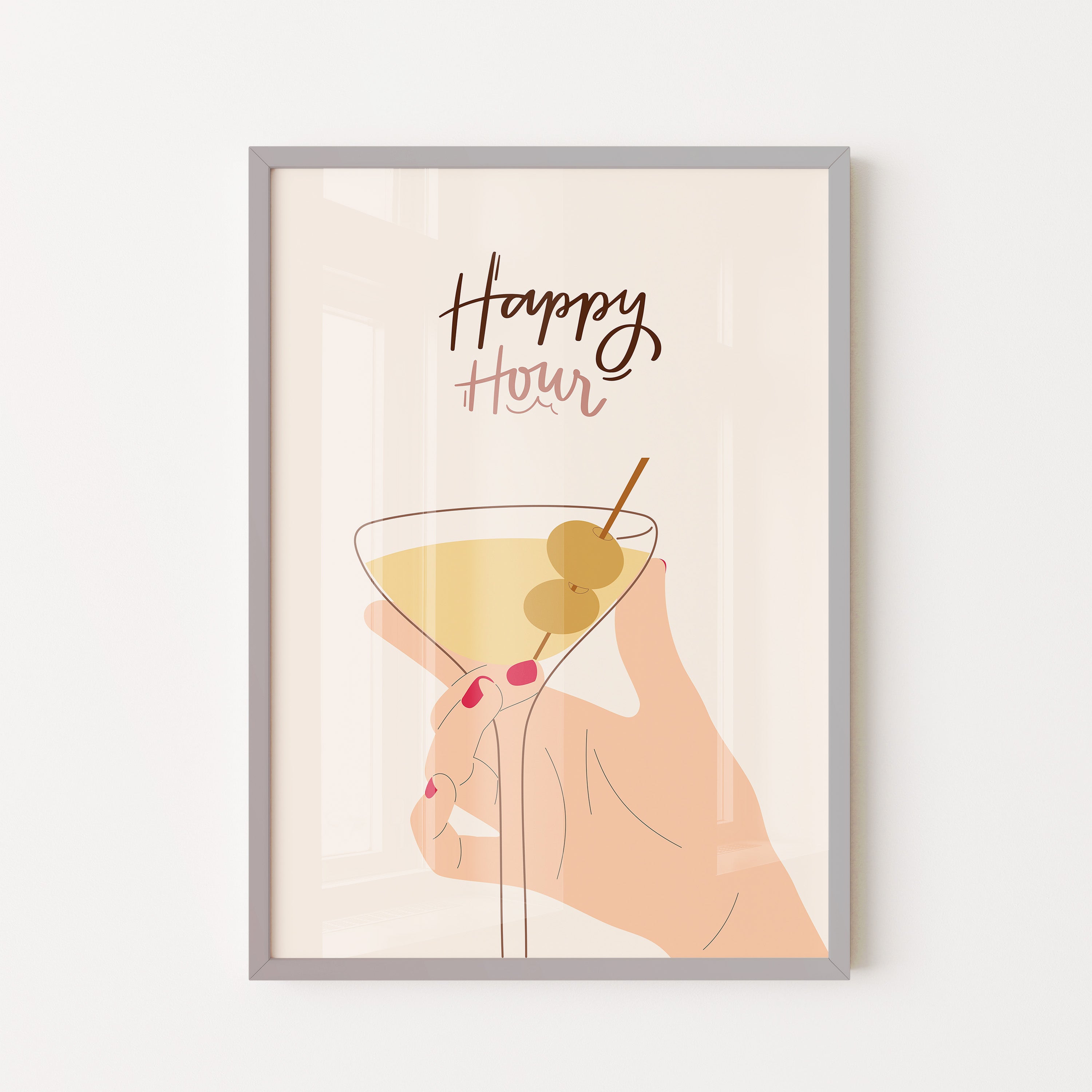 Happy Hour Martini Illustration