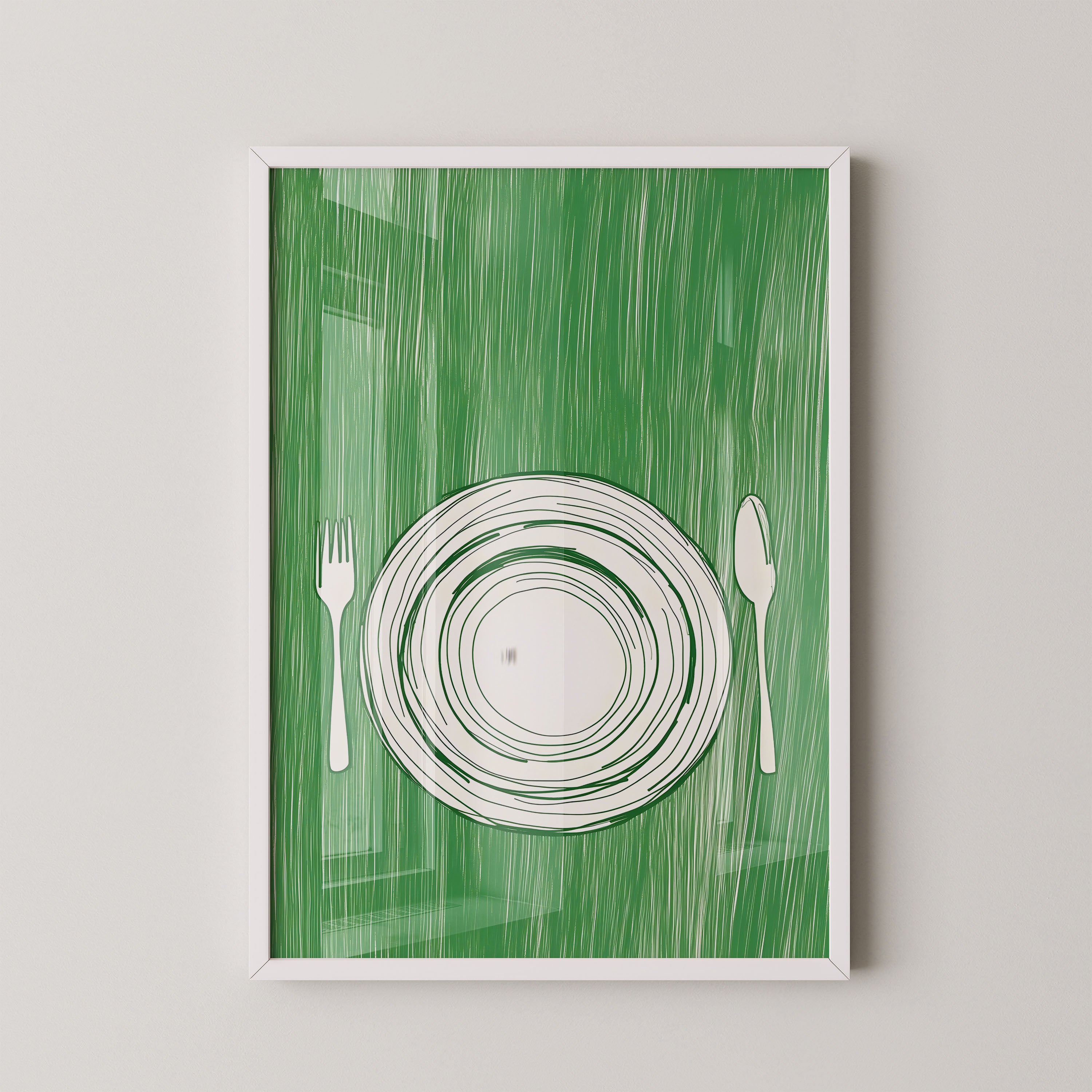 Minimal Table Setting Green Plate