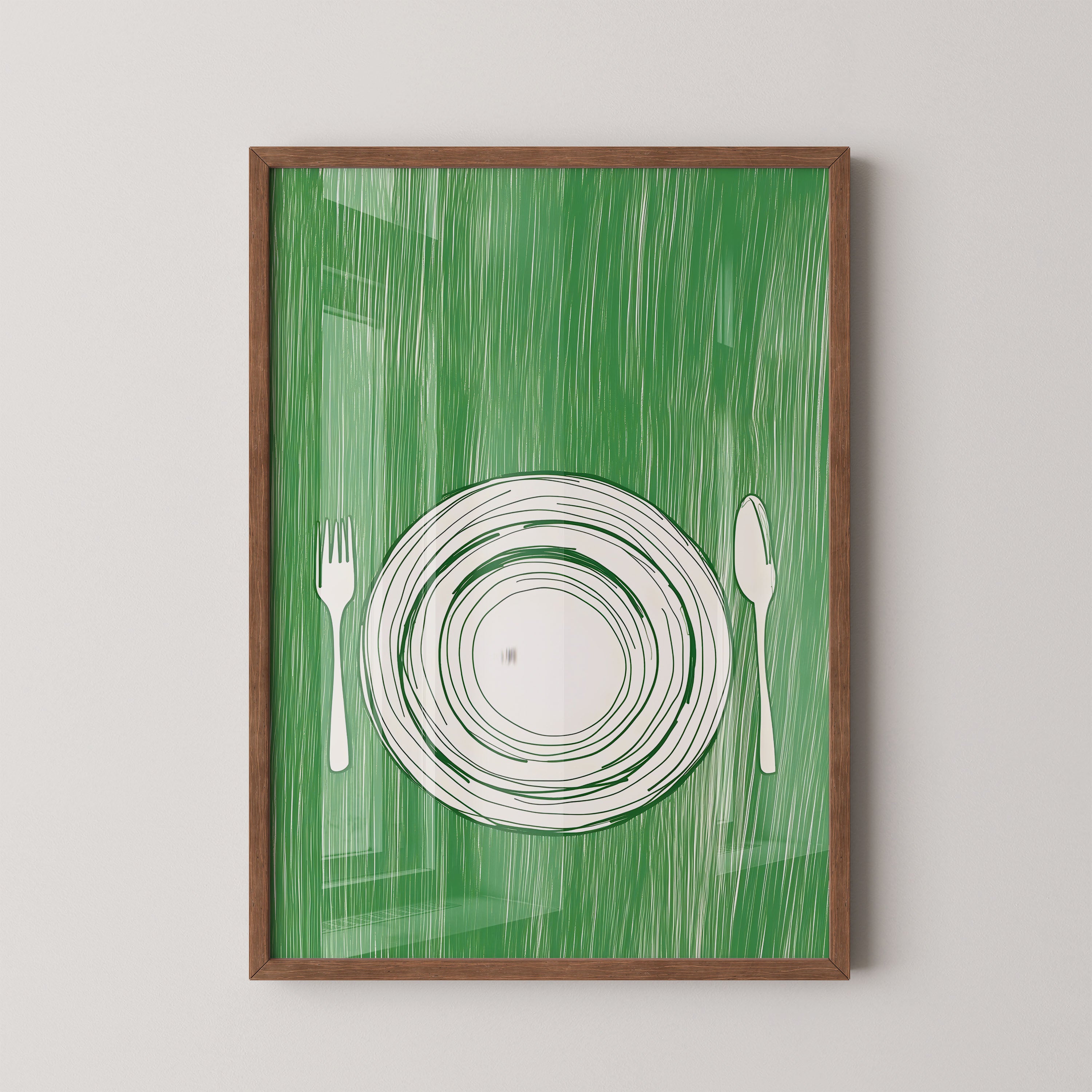 Minimal Table Setting Green Plate