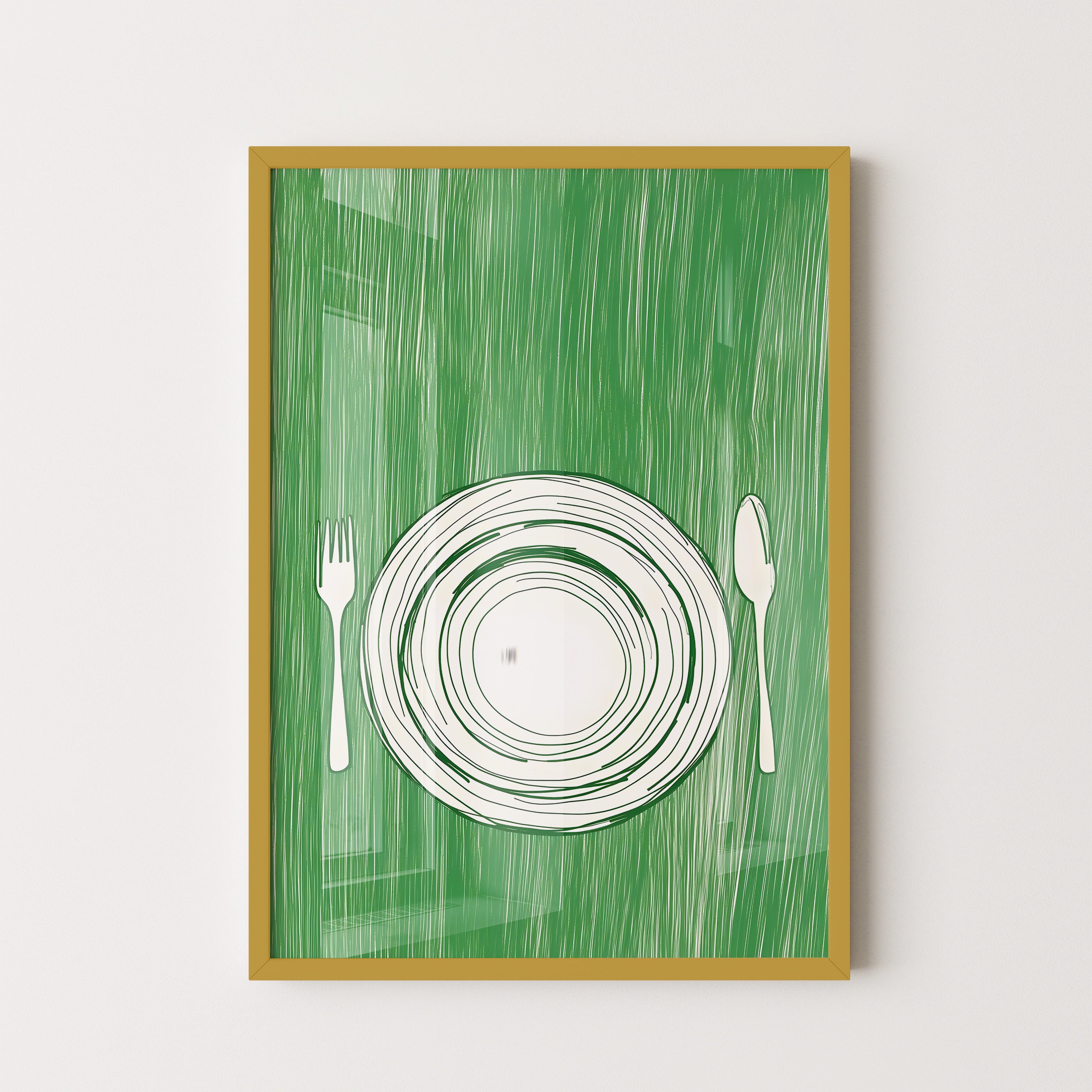 Minimal Table Setting Green Plate