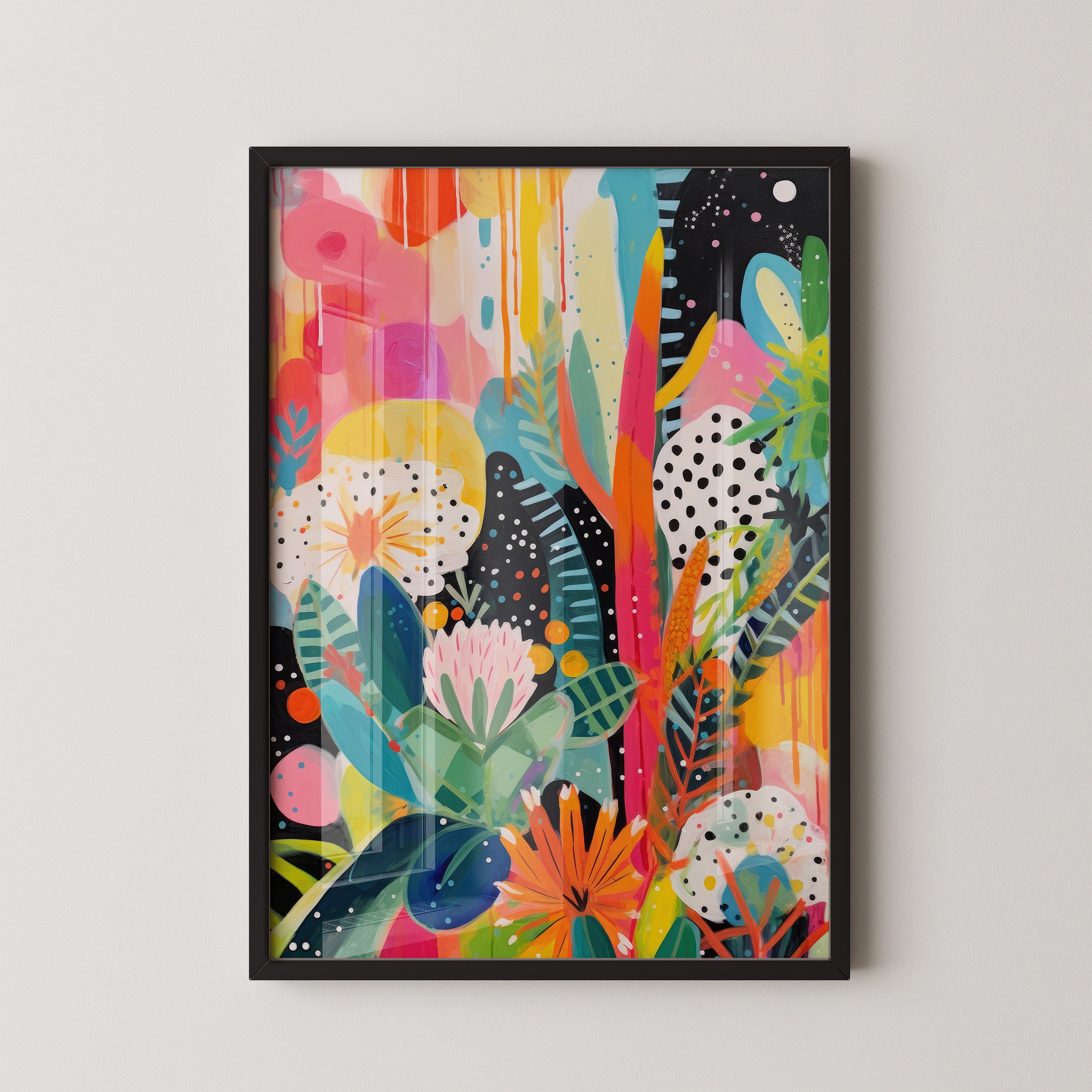 Vibrant Abstract Floral Garden