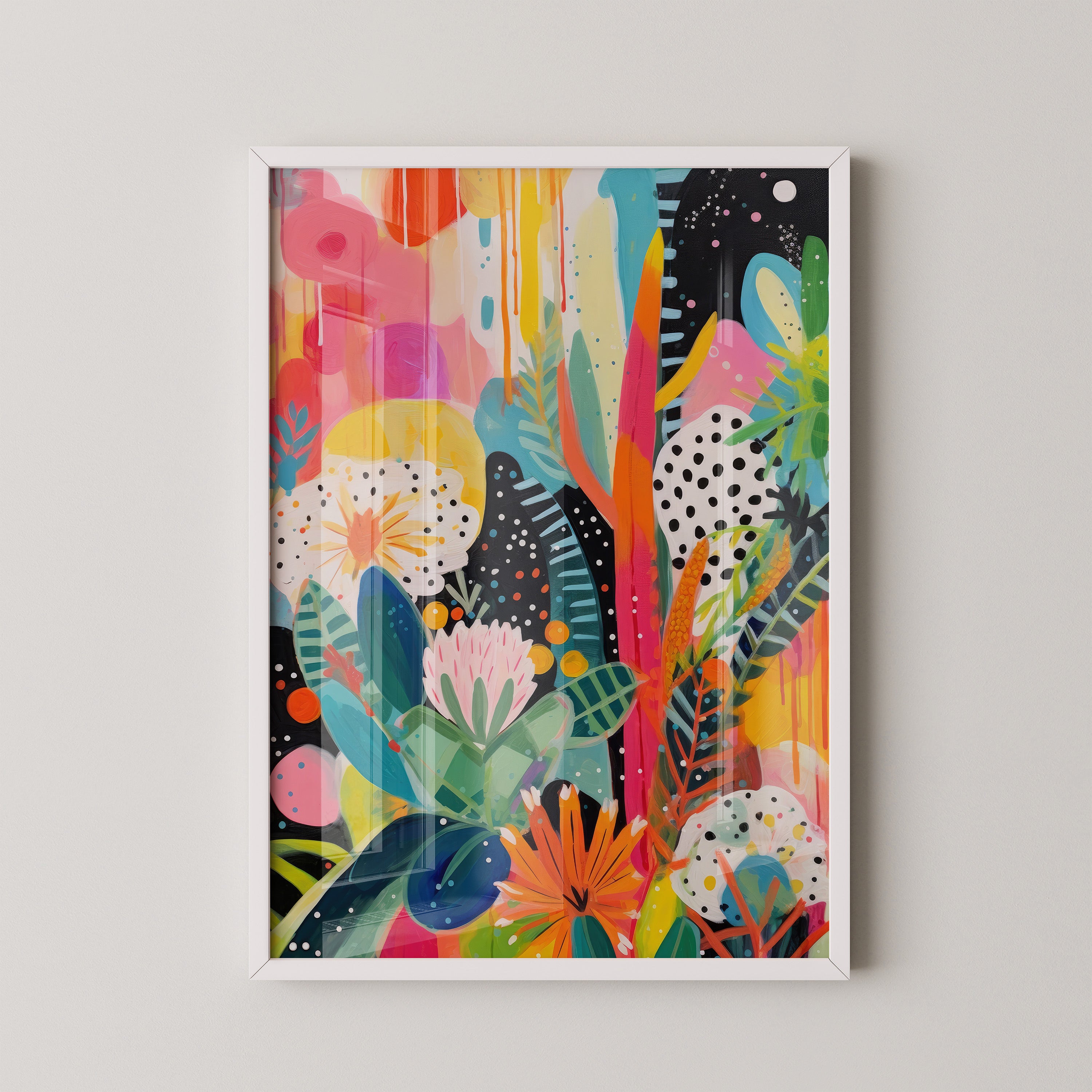 Vibrant Abstract Floral Garden