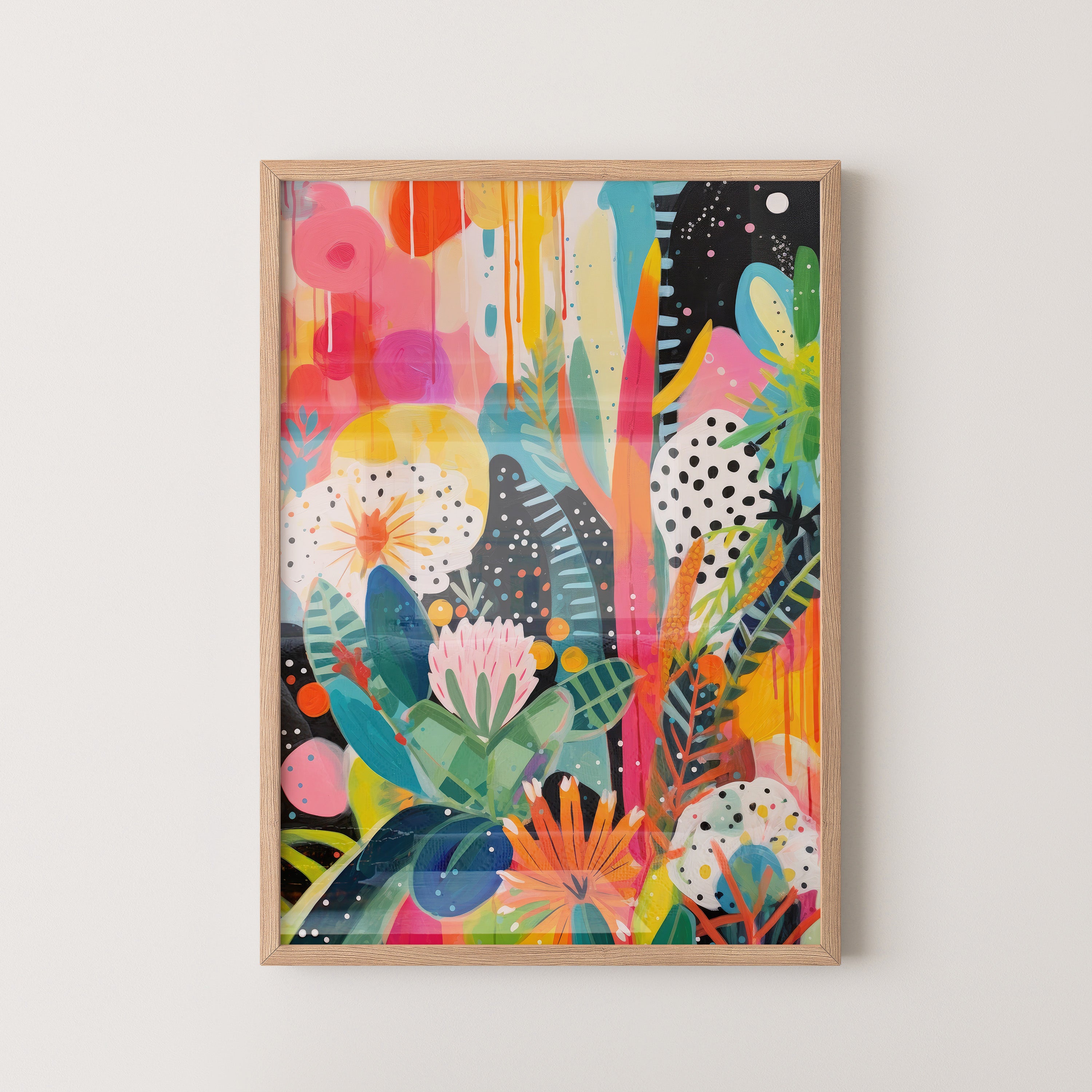 Vibrant Abstract Floral Garden