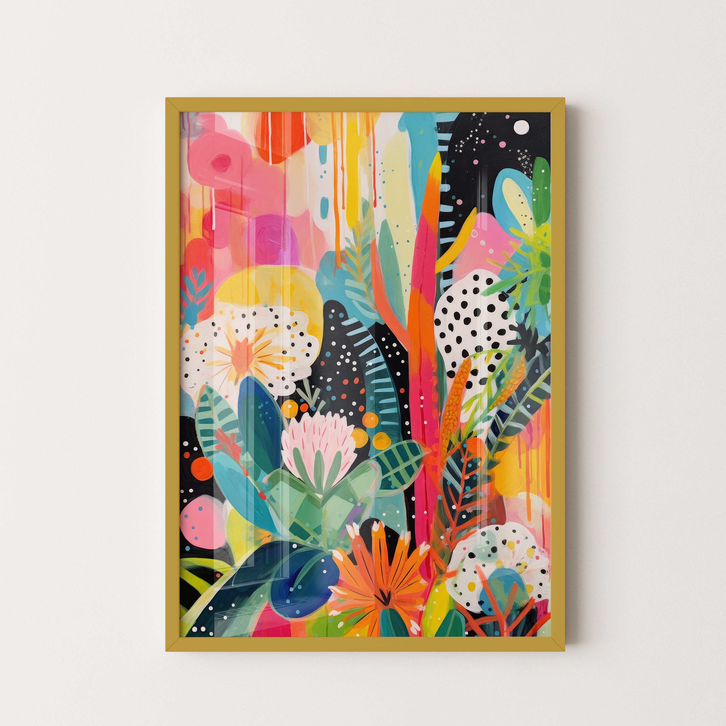 Vibrant Abstract Floral Garden