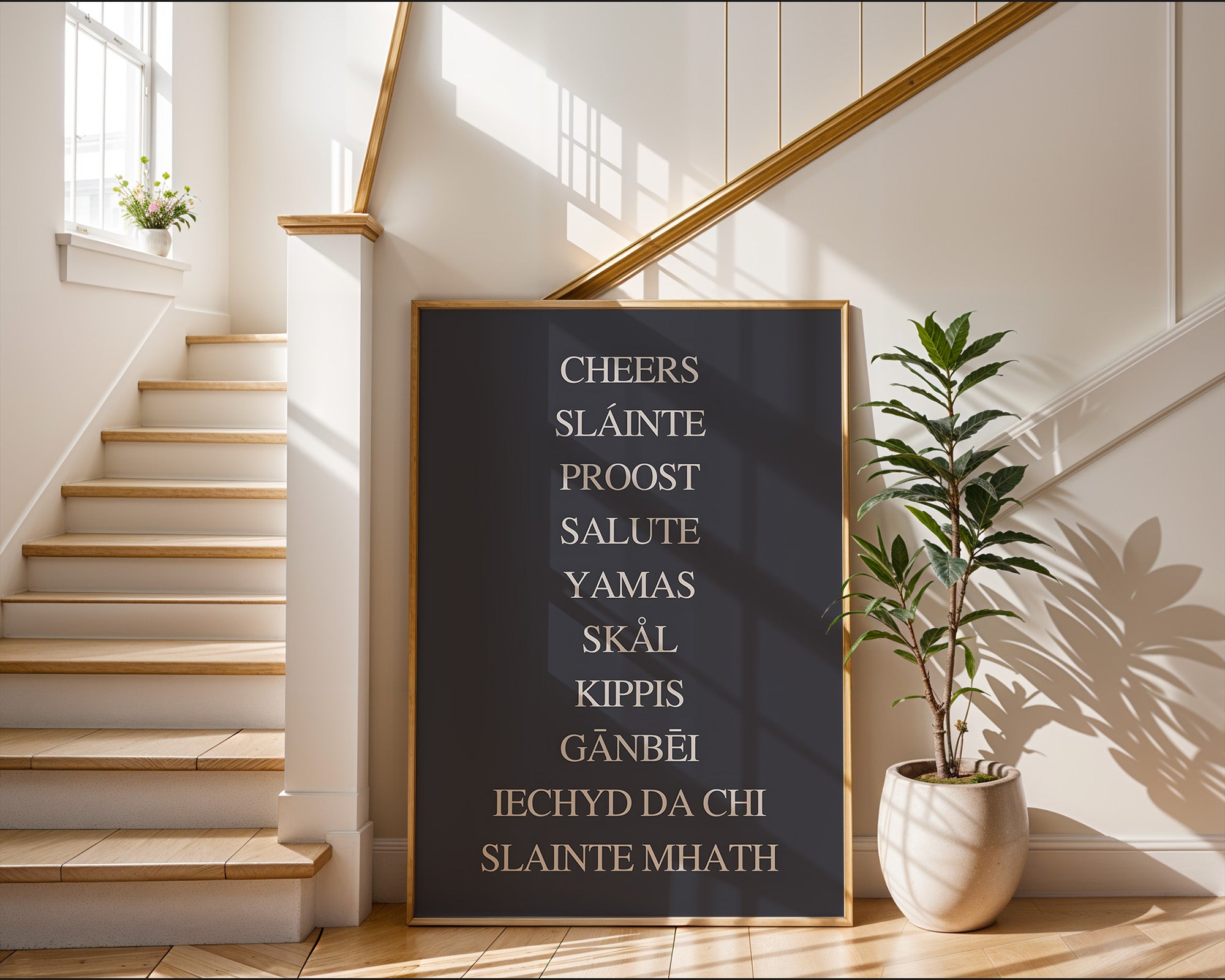 Cheers Around the World – Typography Poster