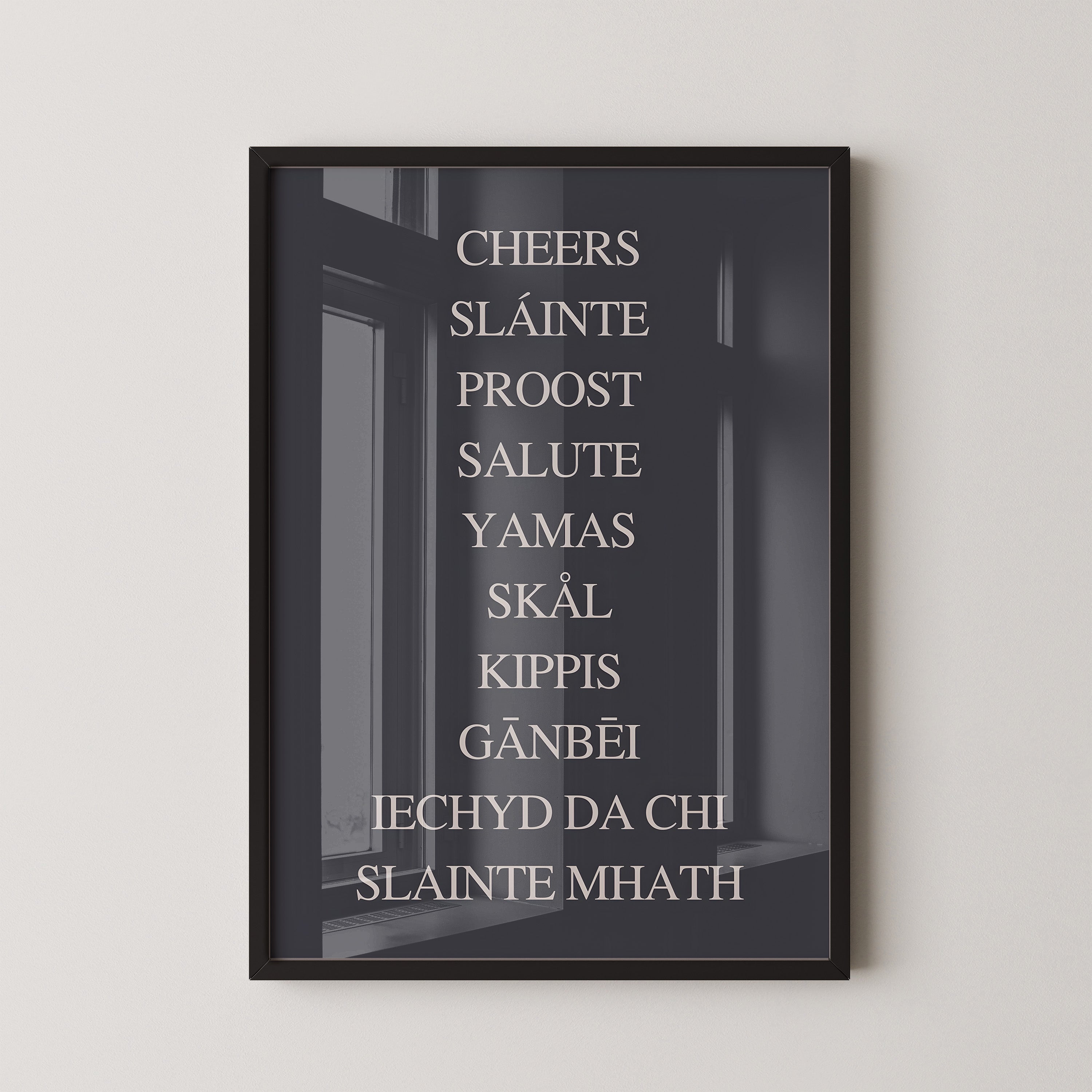 Cheers Around the World – Typography Poster