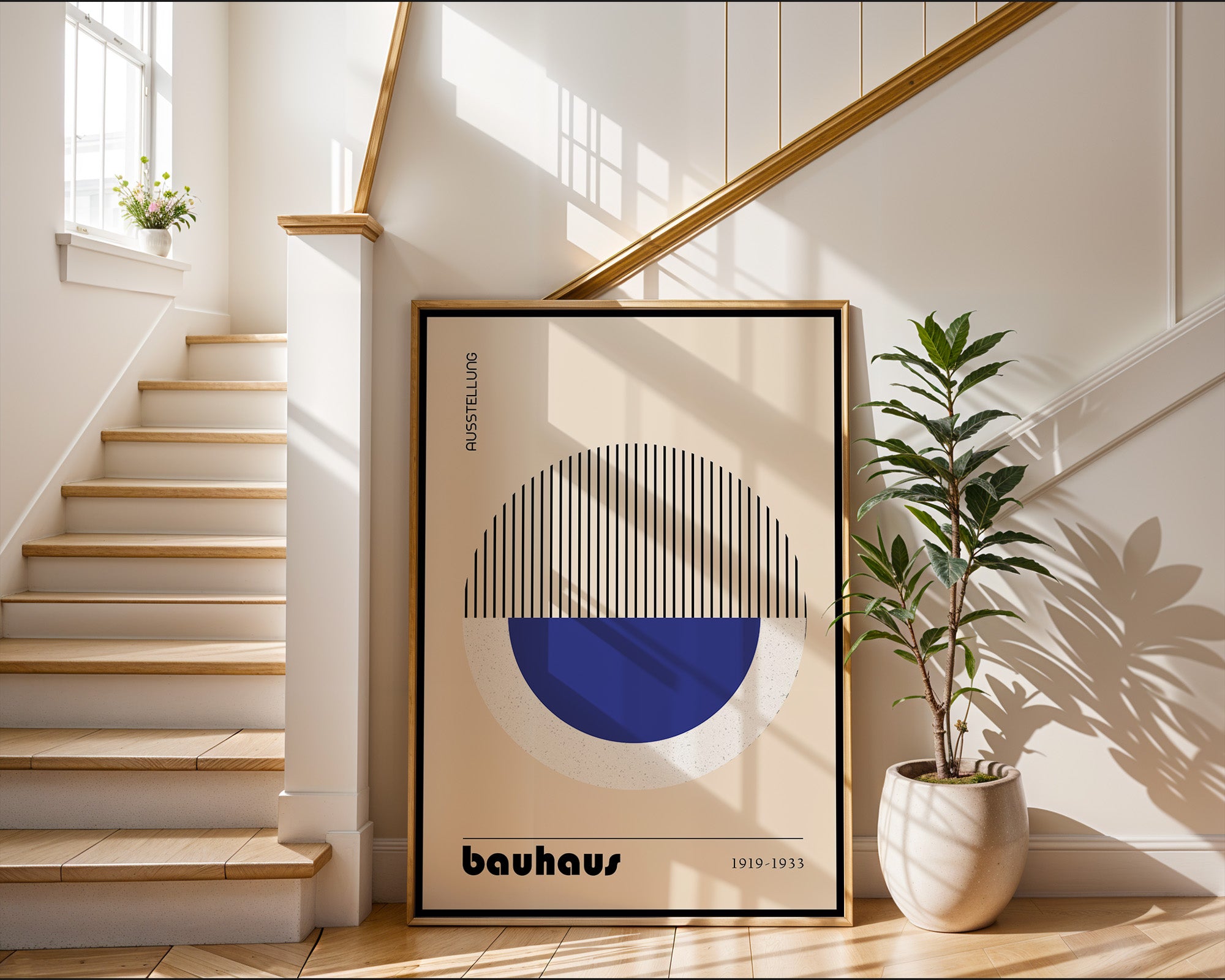 Minimal Blue Form – Bauhaus