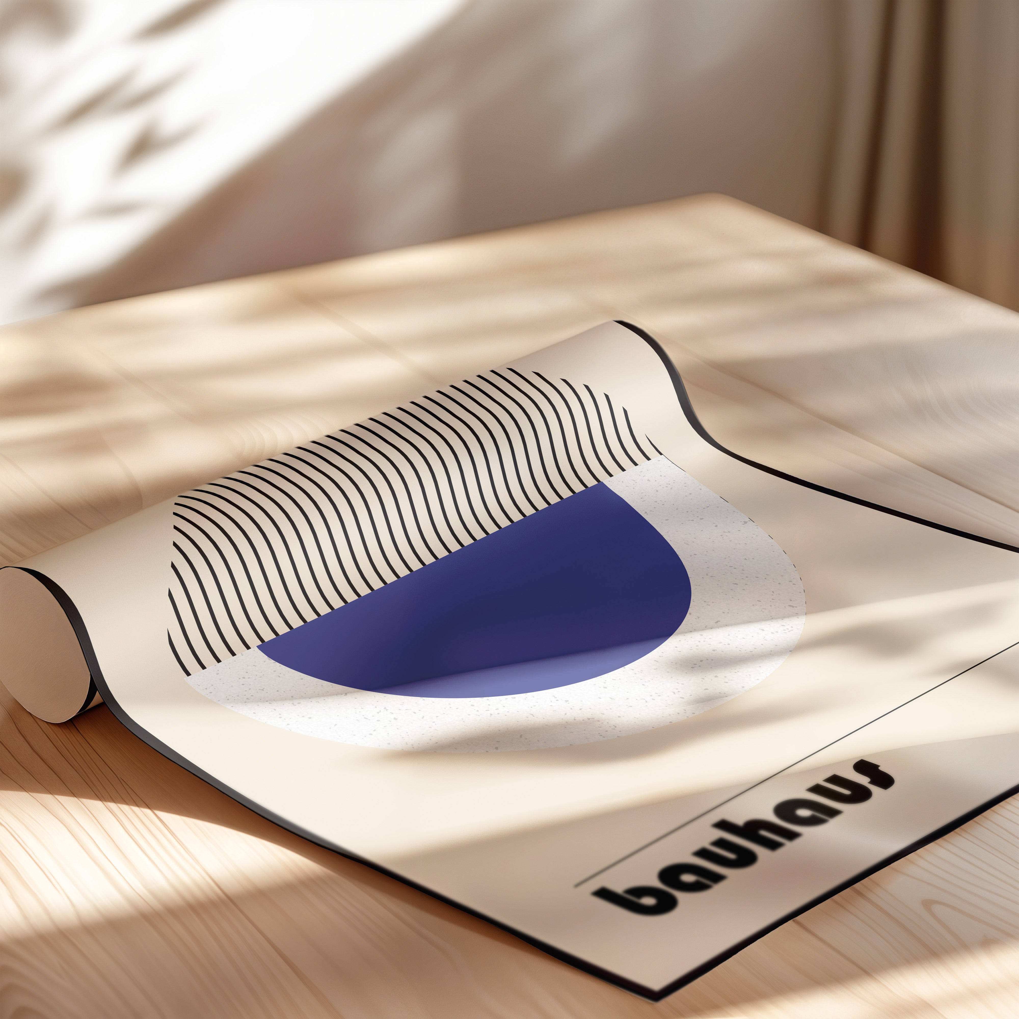 Minimal Blue Form – Bauhaus