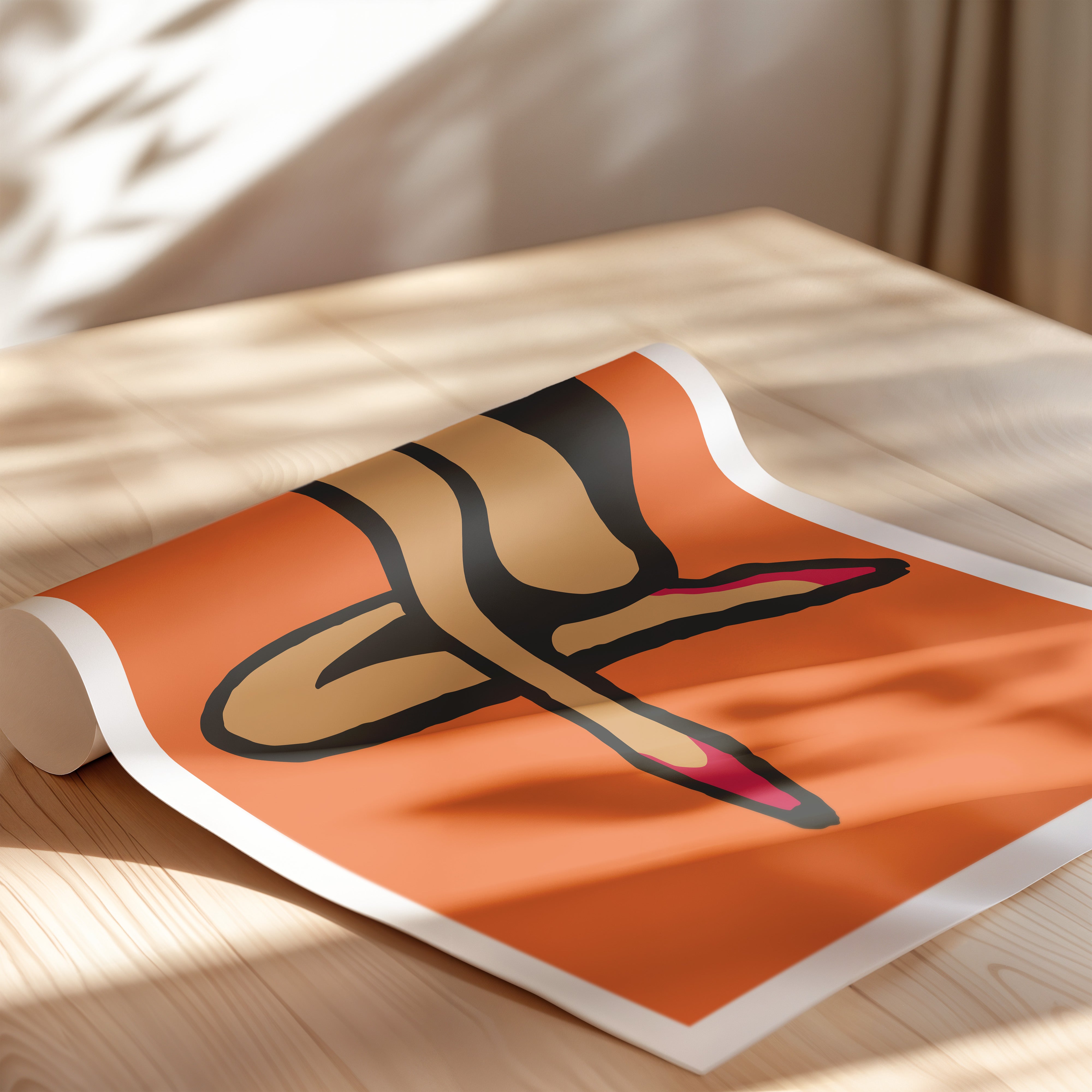 Bally Orange Fashion Legs Poster