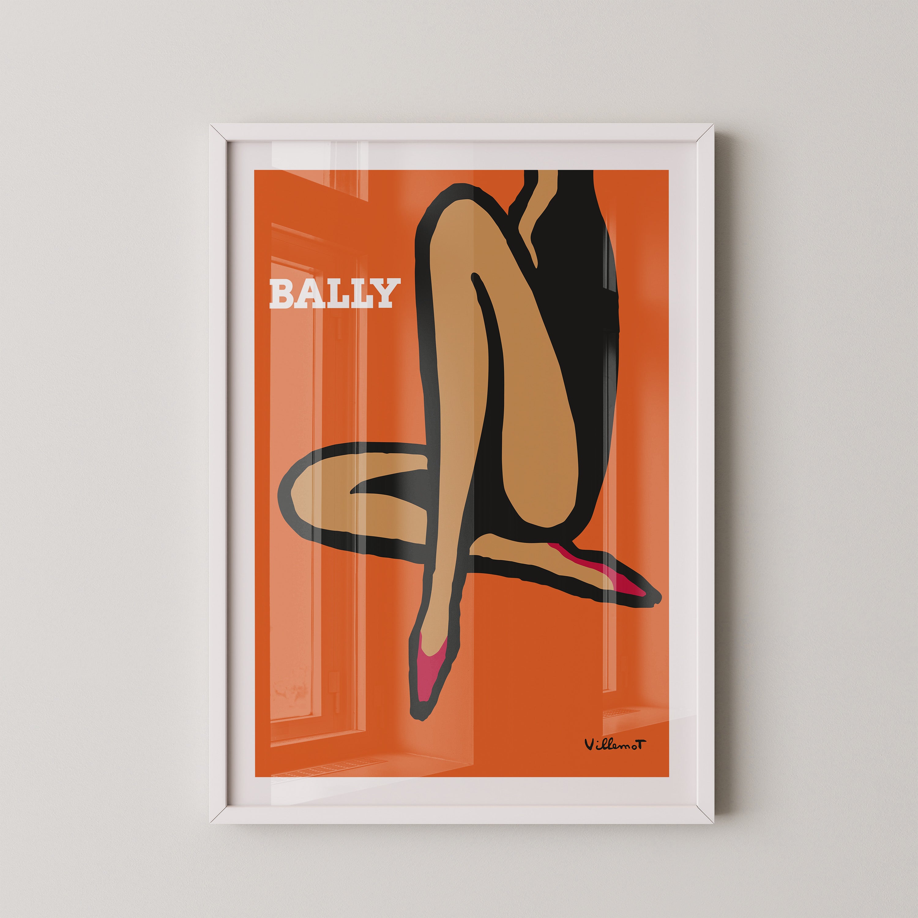 Bally Orange Fashion Legs Poster