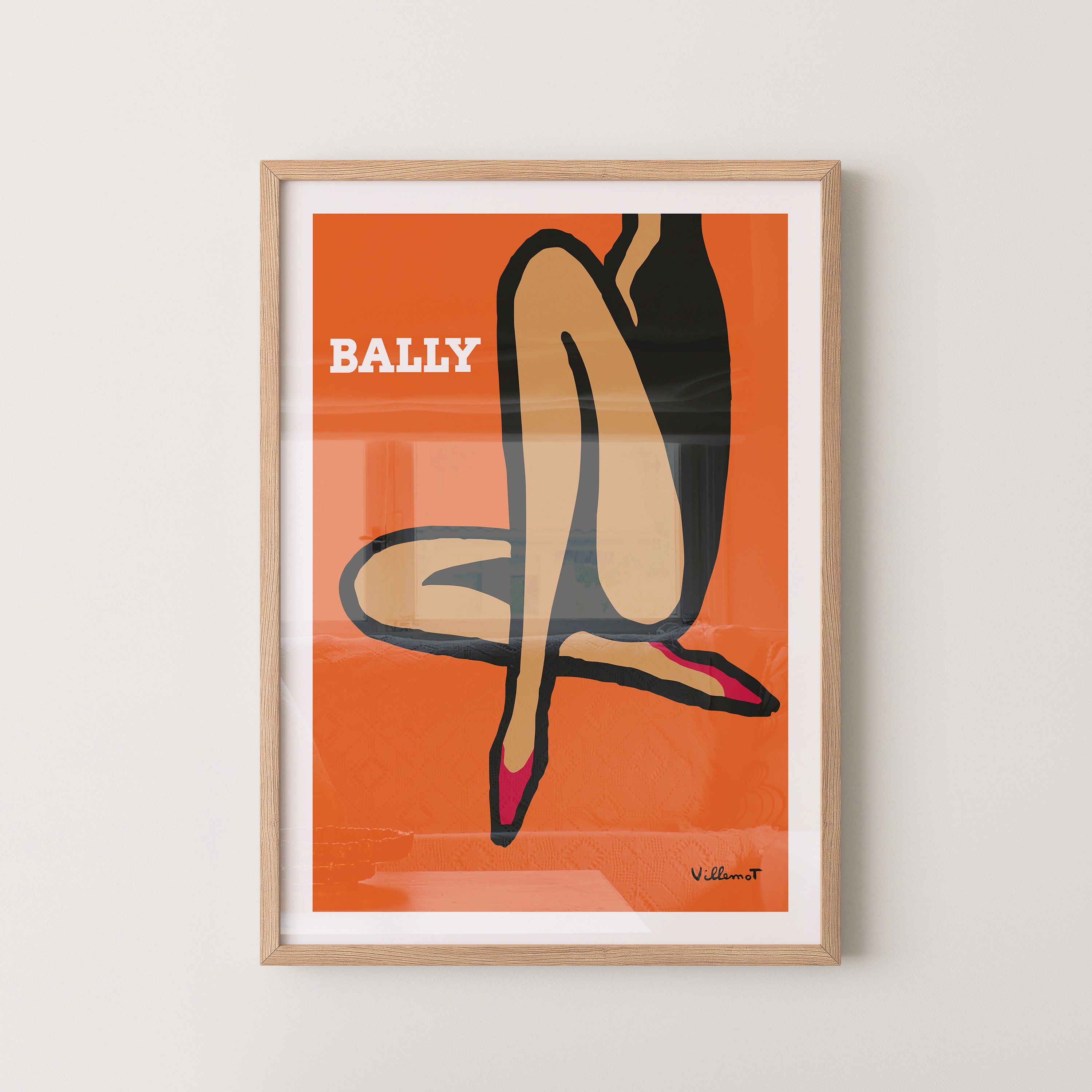 Bally Orange Fashion Legs Poster