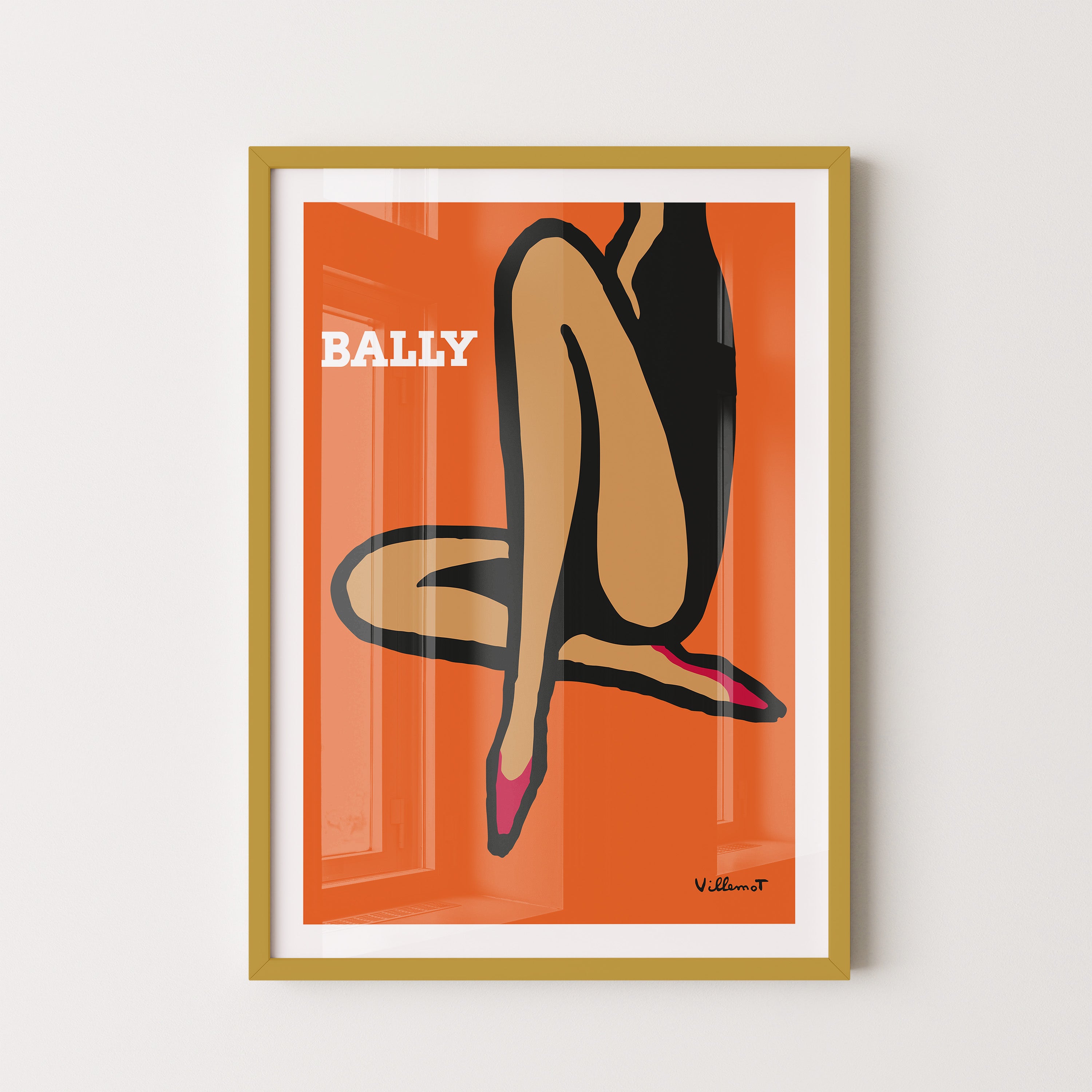 Bally Orange Fashion Legs Poster