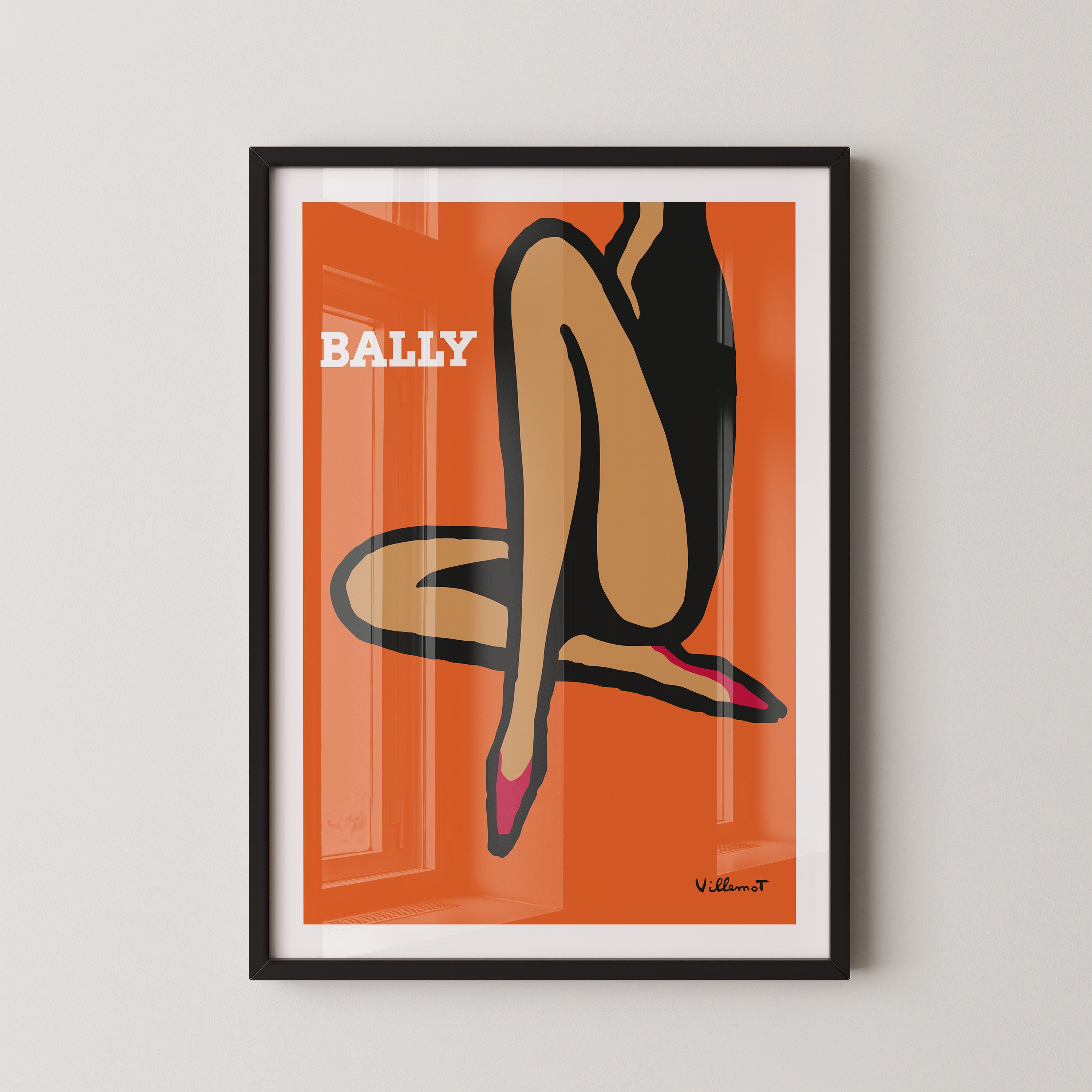 Bally Orange Fashion Legs Poster