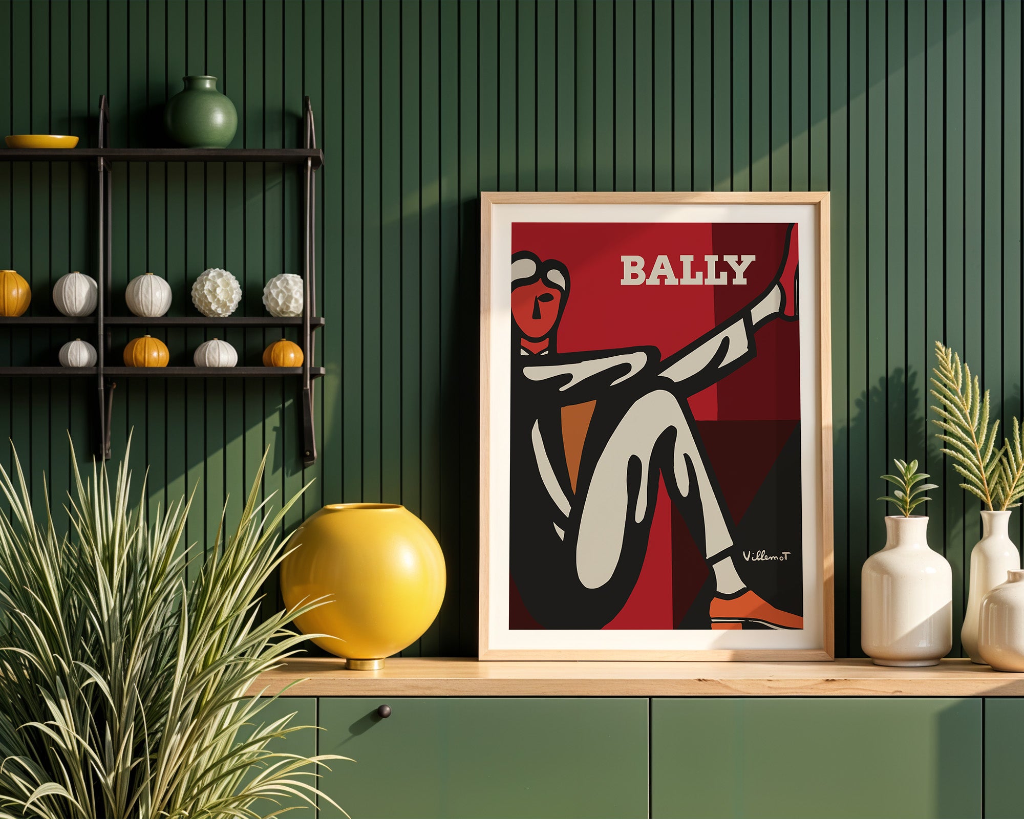 Bally Retro Fashion Figure Poster