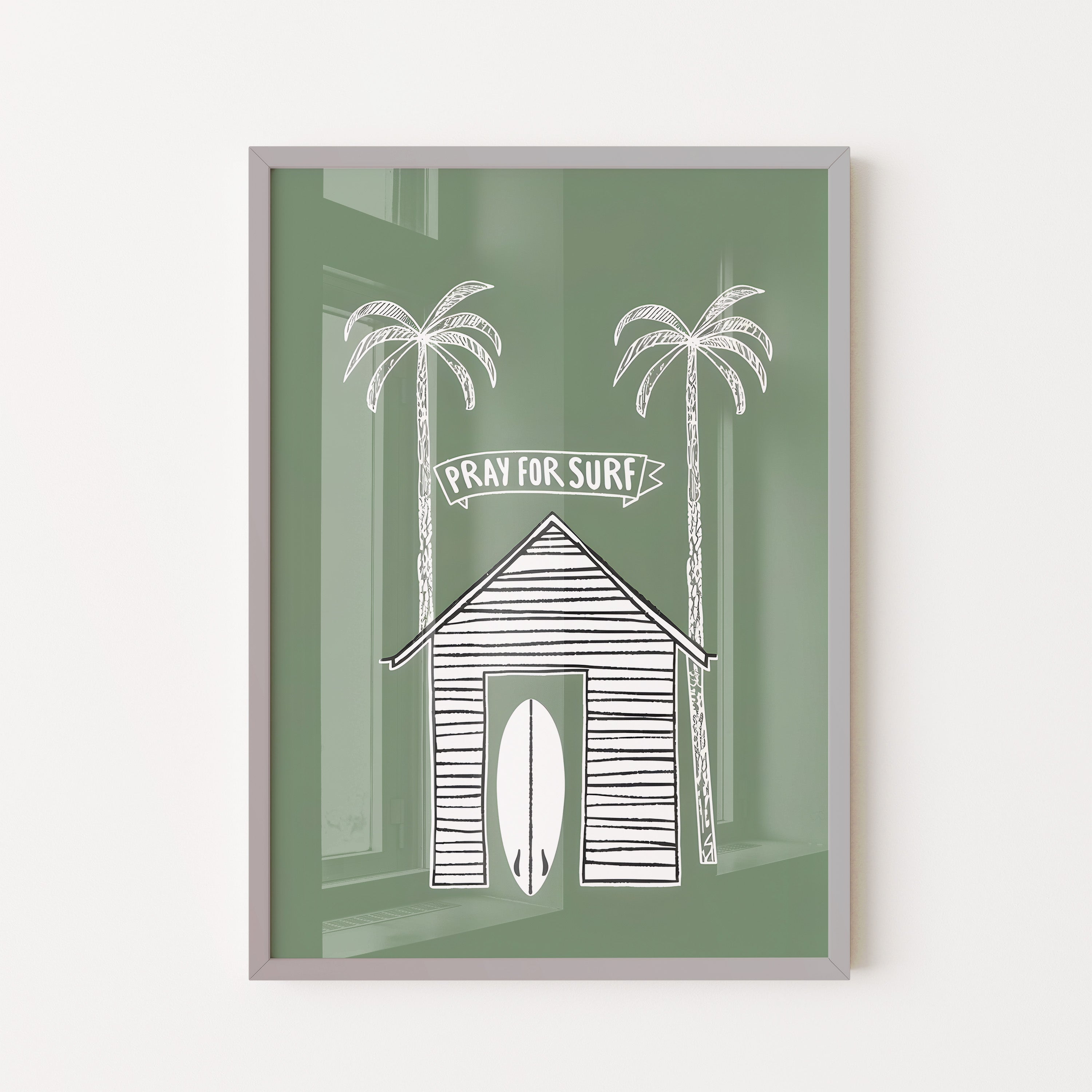 Pray for Surf – Tropical Surf Shack Art