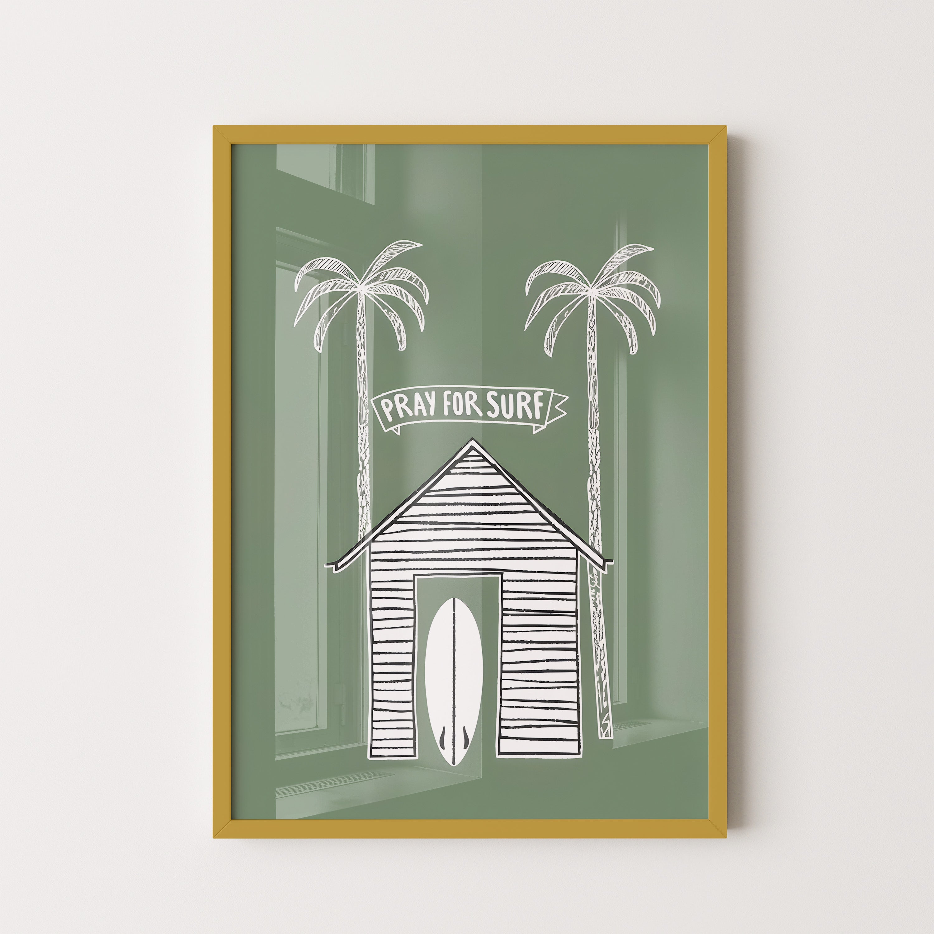 Pray for Surf – Tropical Surf Shack Art