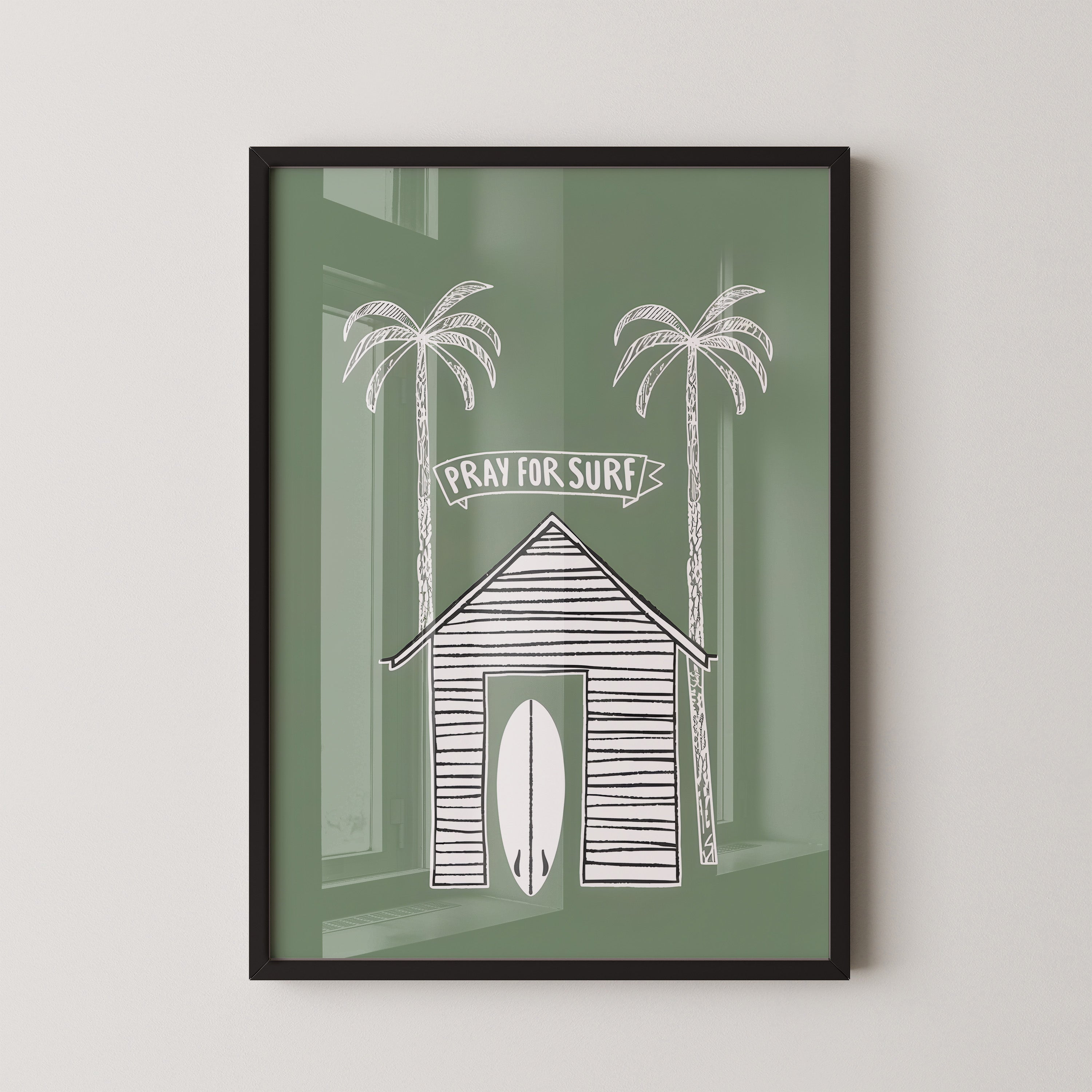 Pray for Surf – Tropical Surf Shack Art