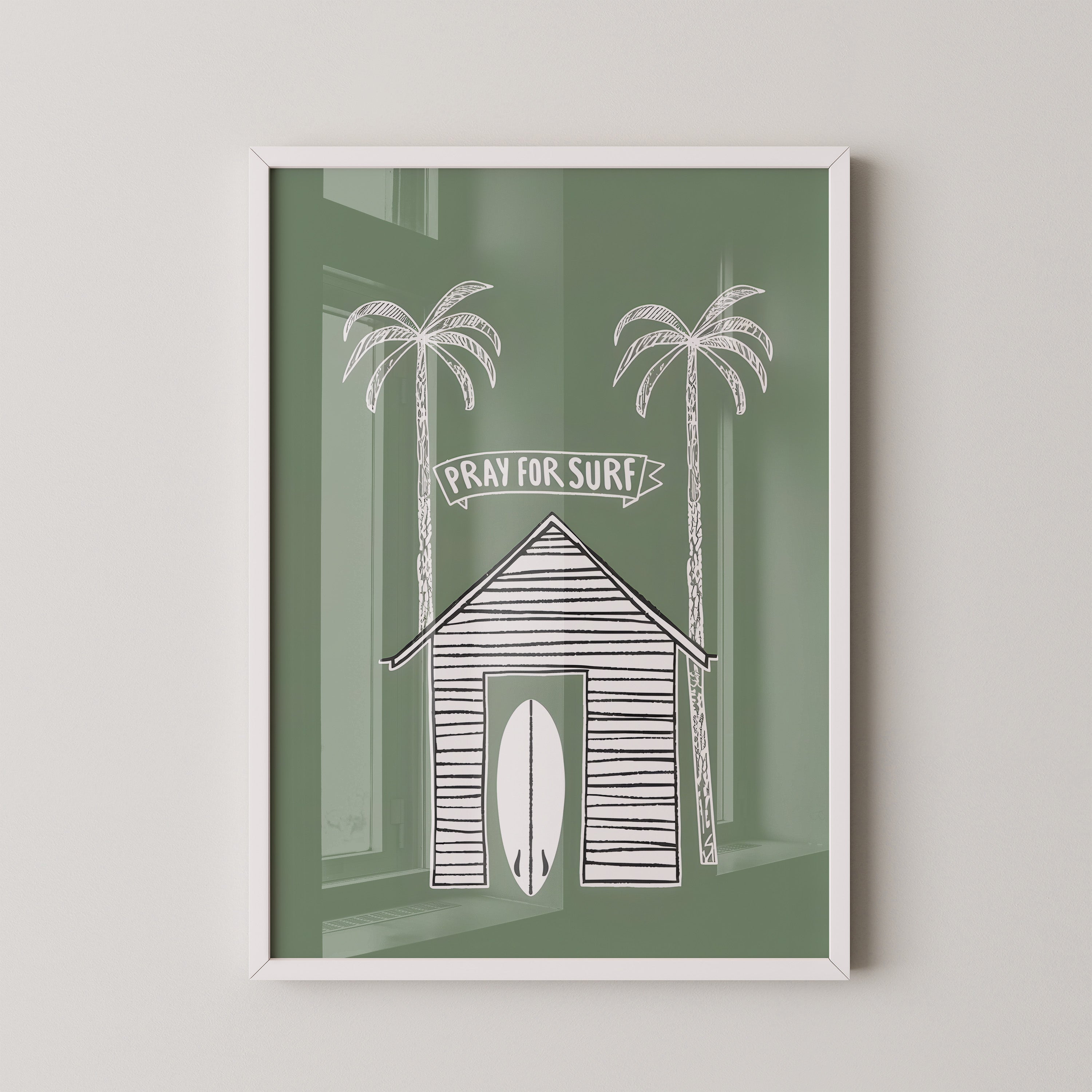 Pray for Surf – Tropical Surf Shack Art