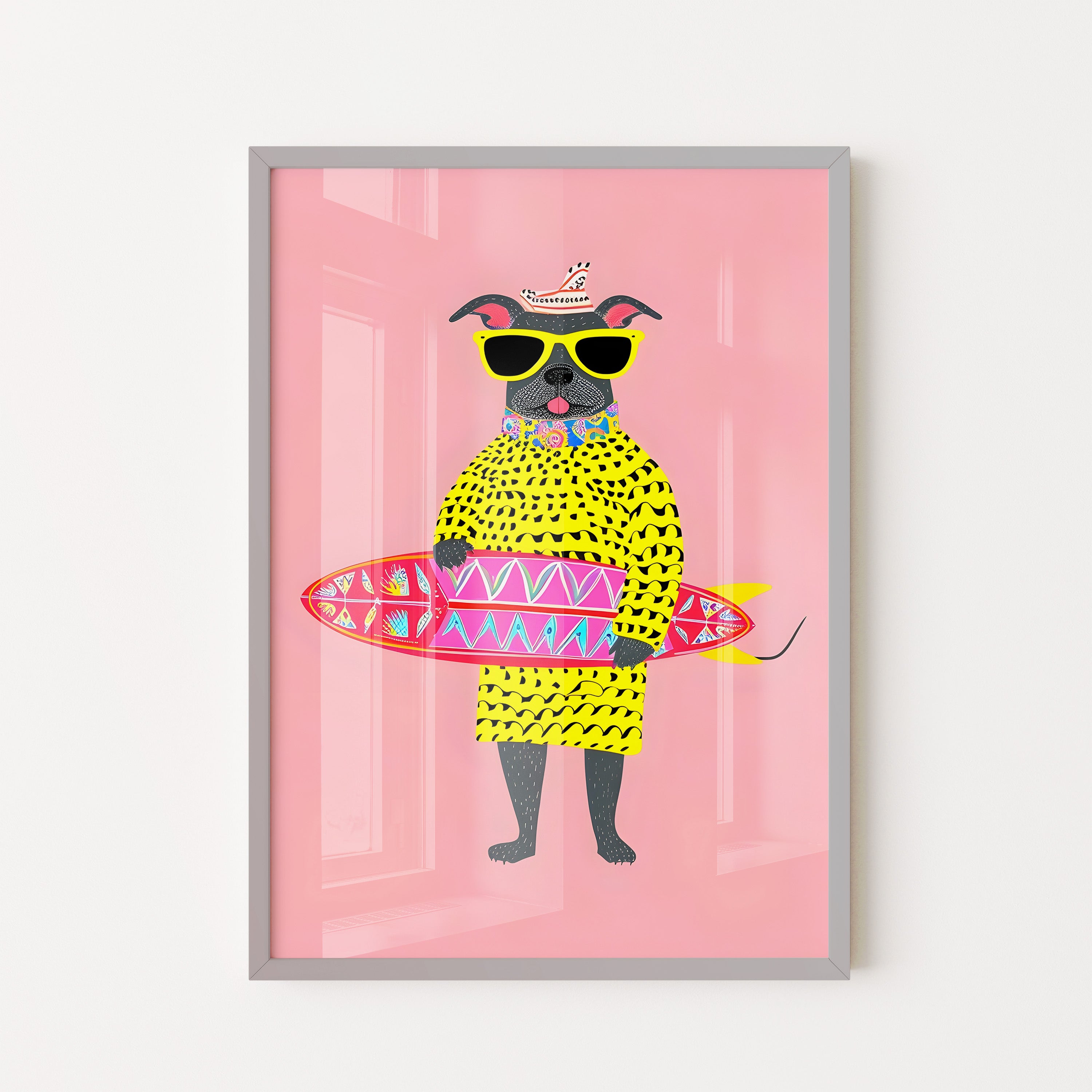 Surf Dog Vibes – Playful Pop Art