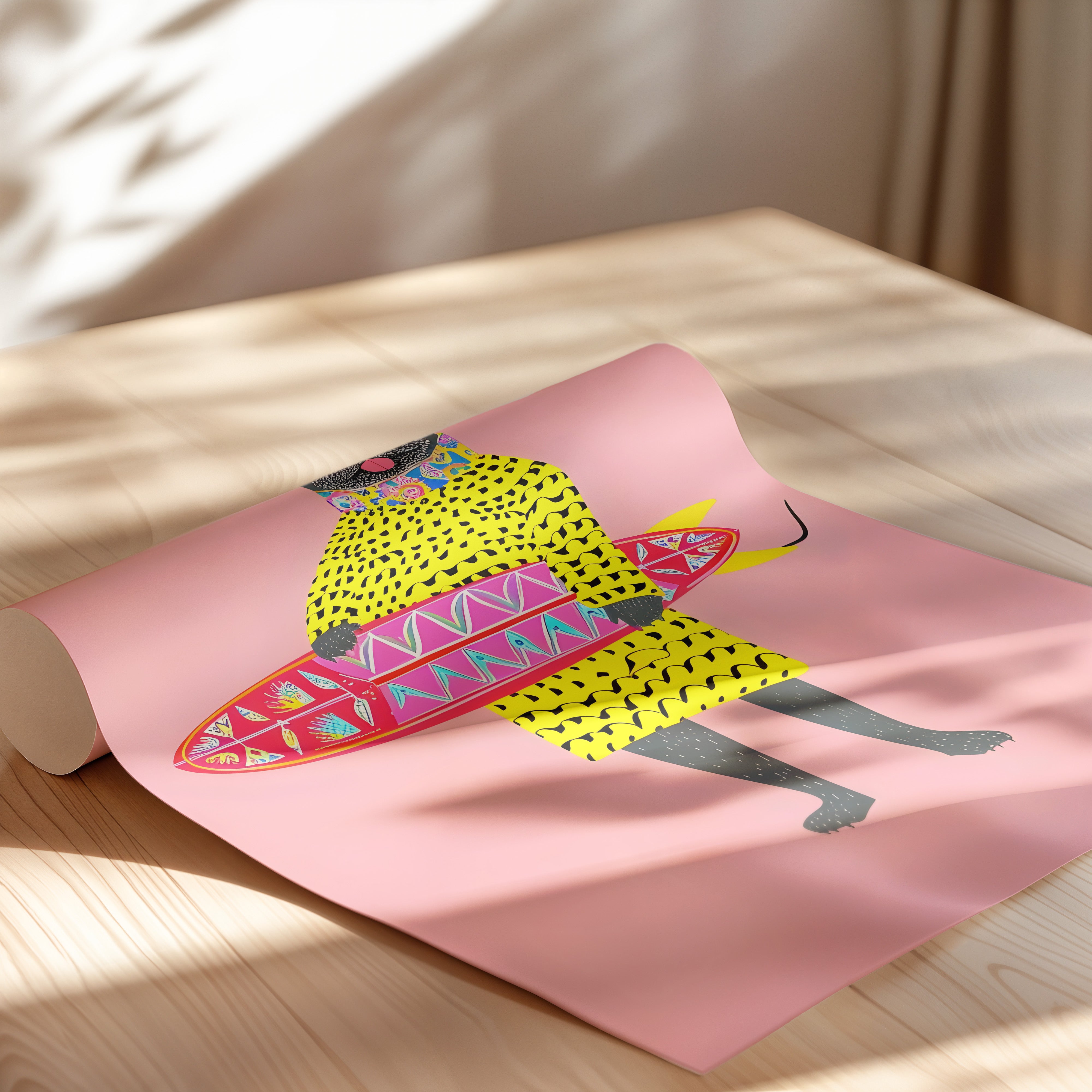 Surf Dog Vibes – Playful Pop Art