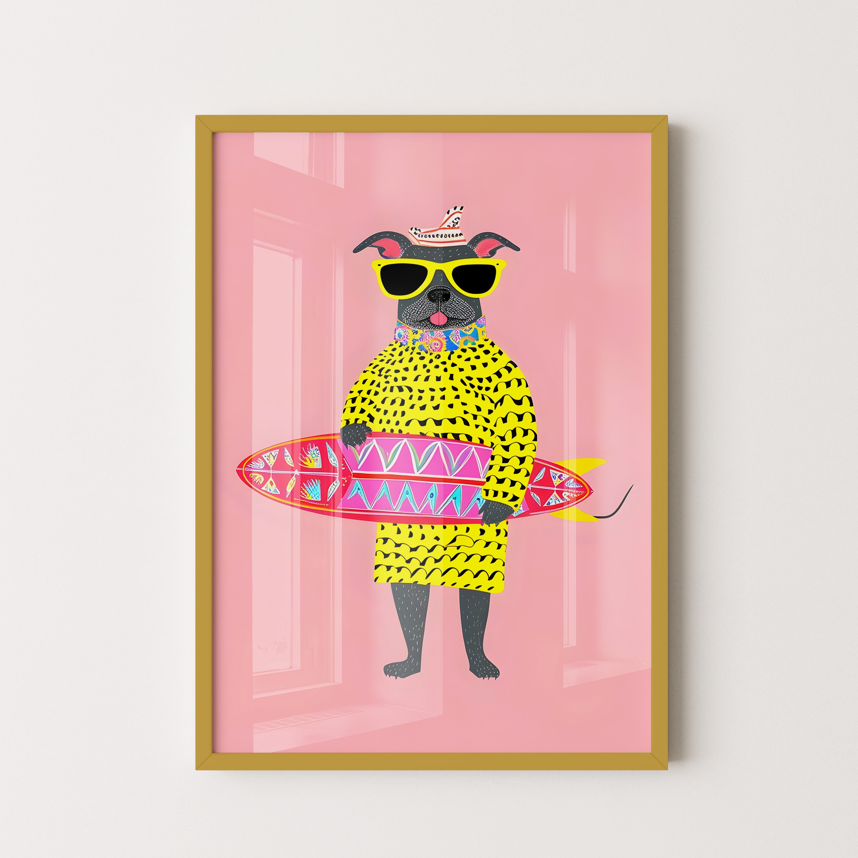 Surf Dog Vibes – Playful Pop Art