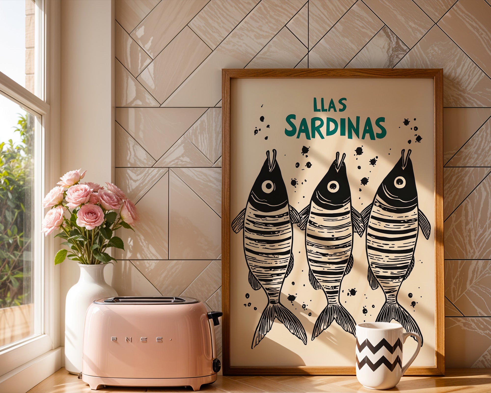 Las Sardinas – Nautical Fish Illustration art