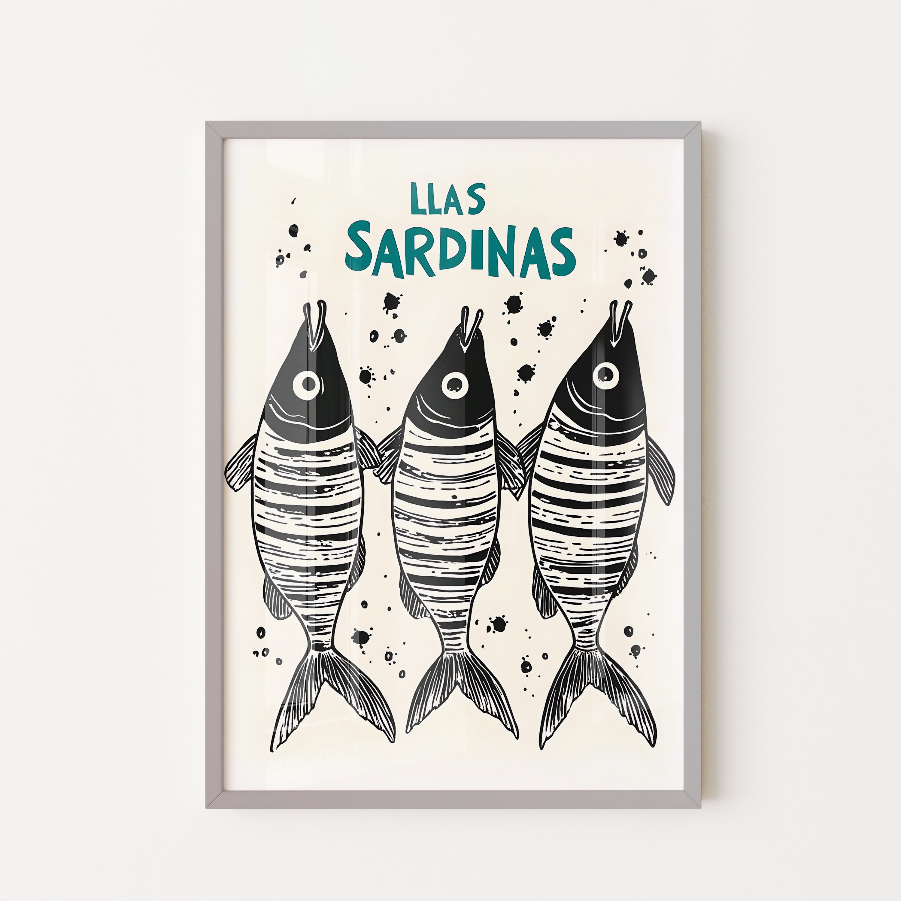 Las Sardinas – Nautical Fish Illustration art