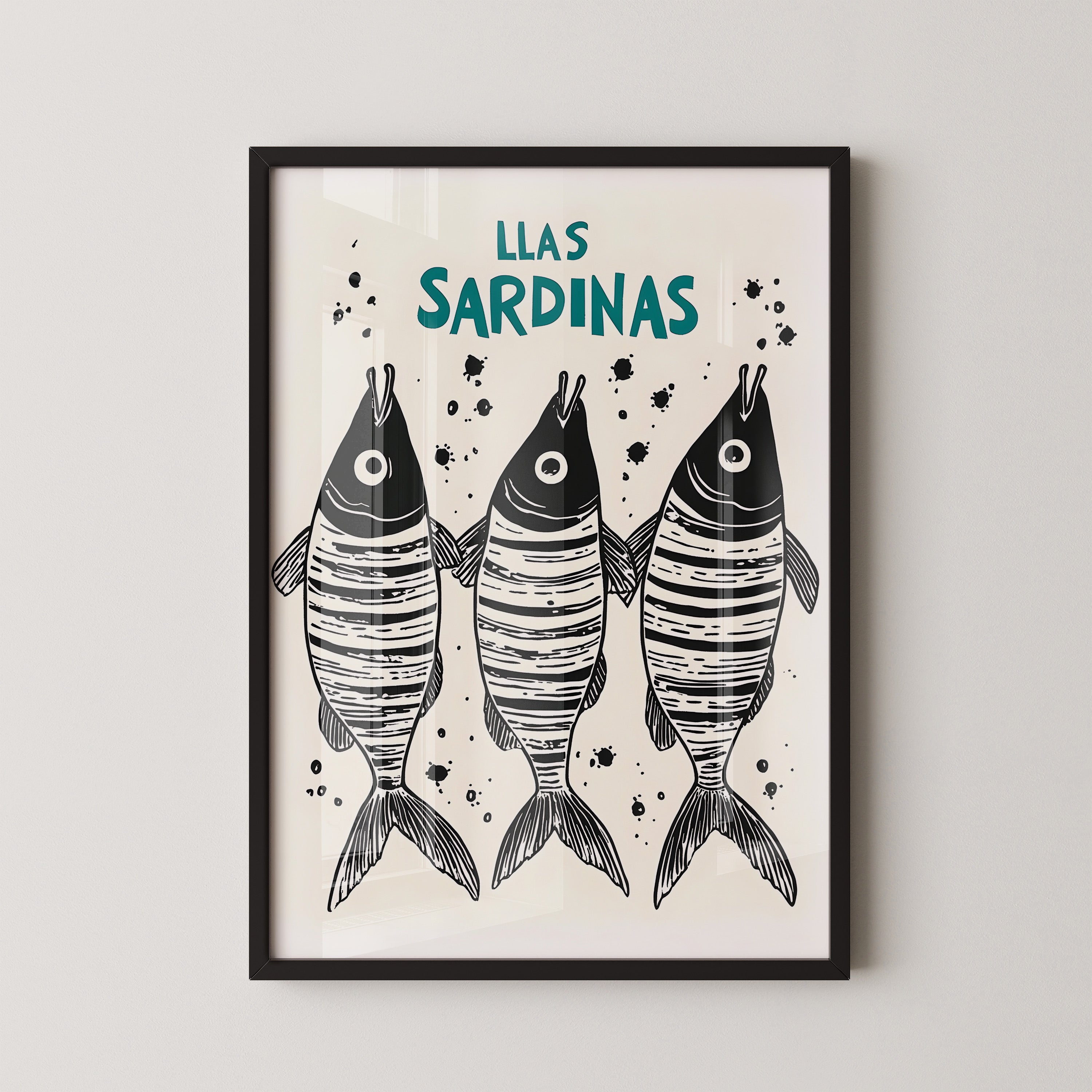 Las Sardinas – Nautical Fish Illustration art