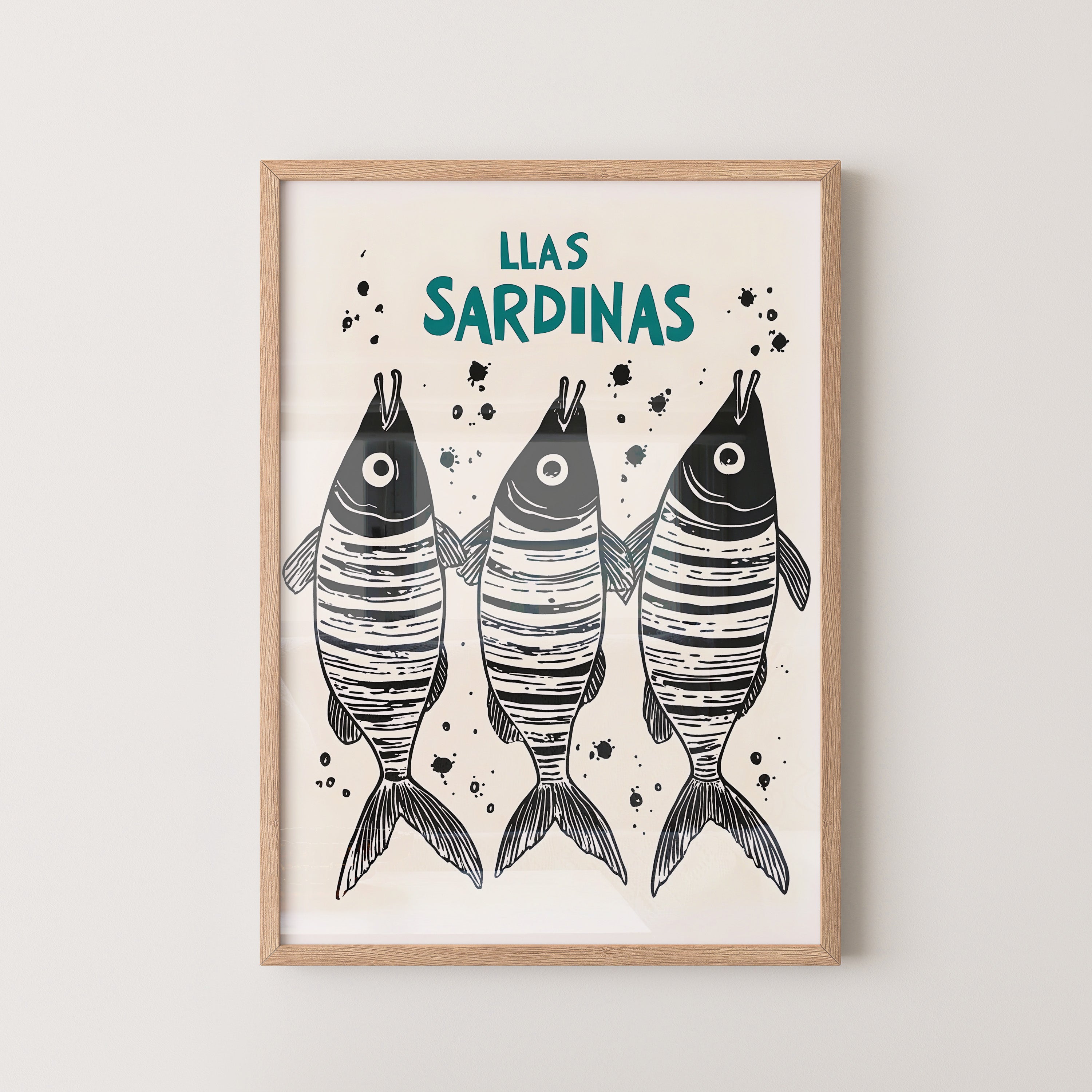 Las Sardinas – Nautical Fish Illustration art
