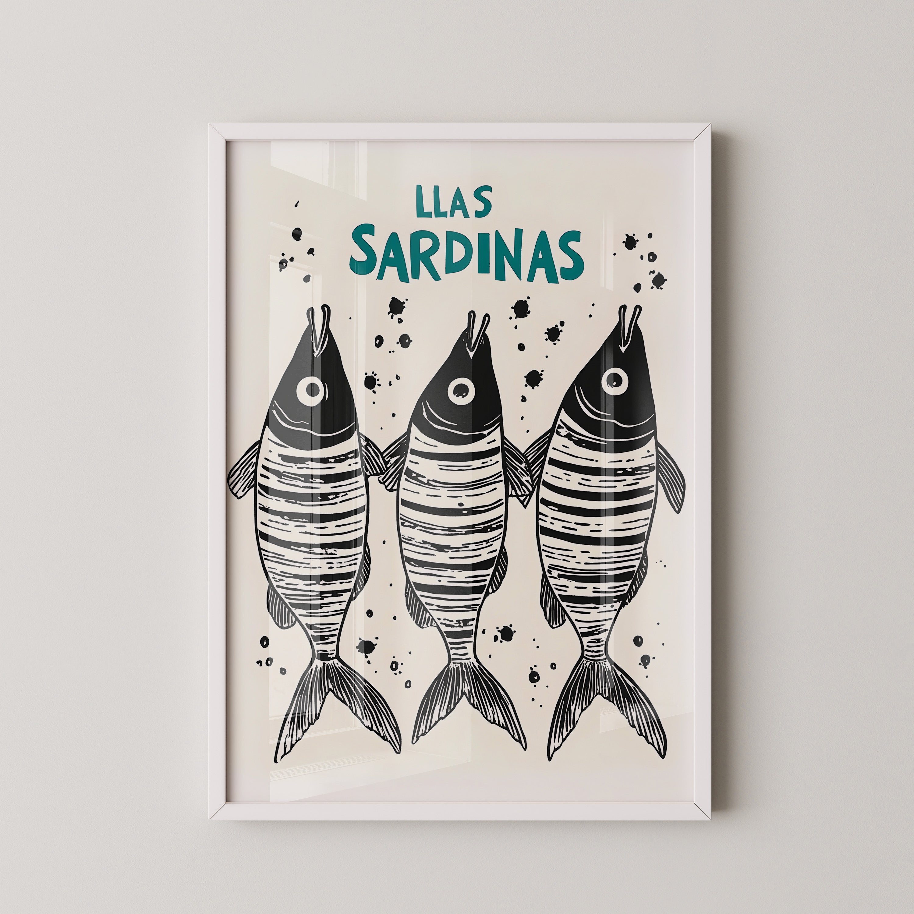 Las Sardinas – Nautical Fish Illustration art