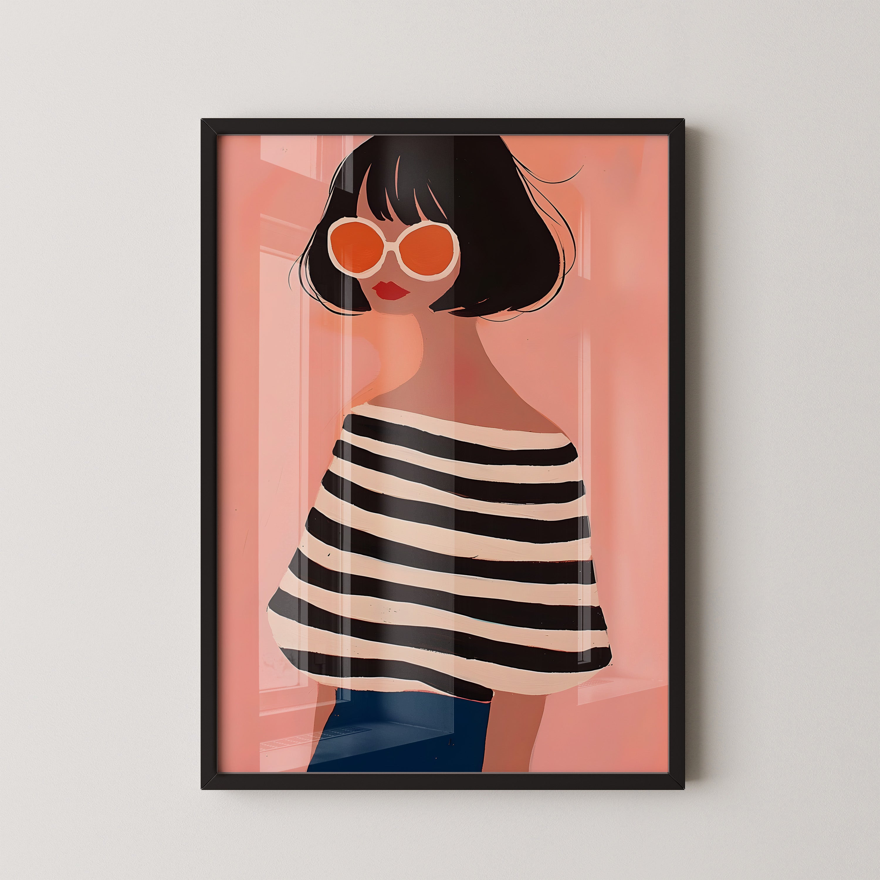 Fashion Girl Illustration – Modern Minimalist Wall Art