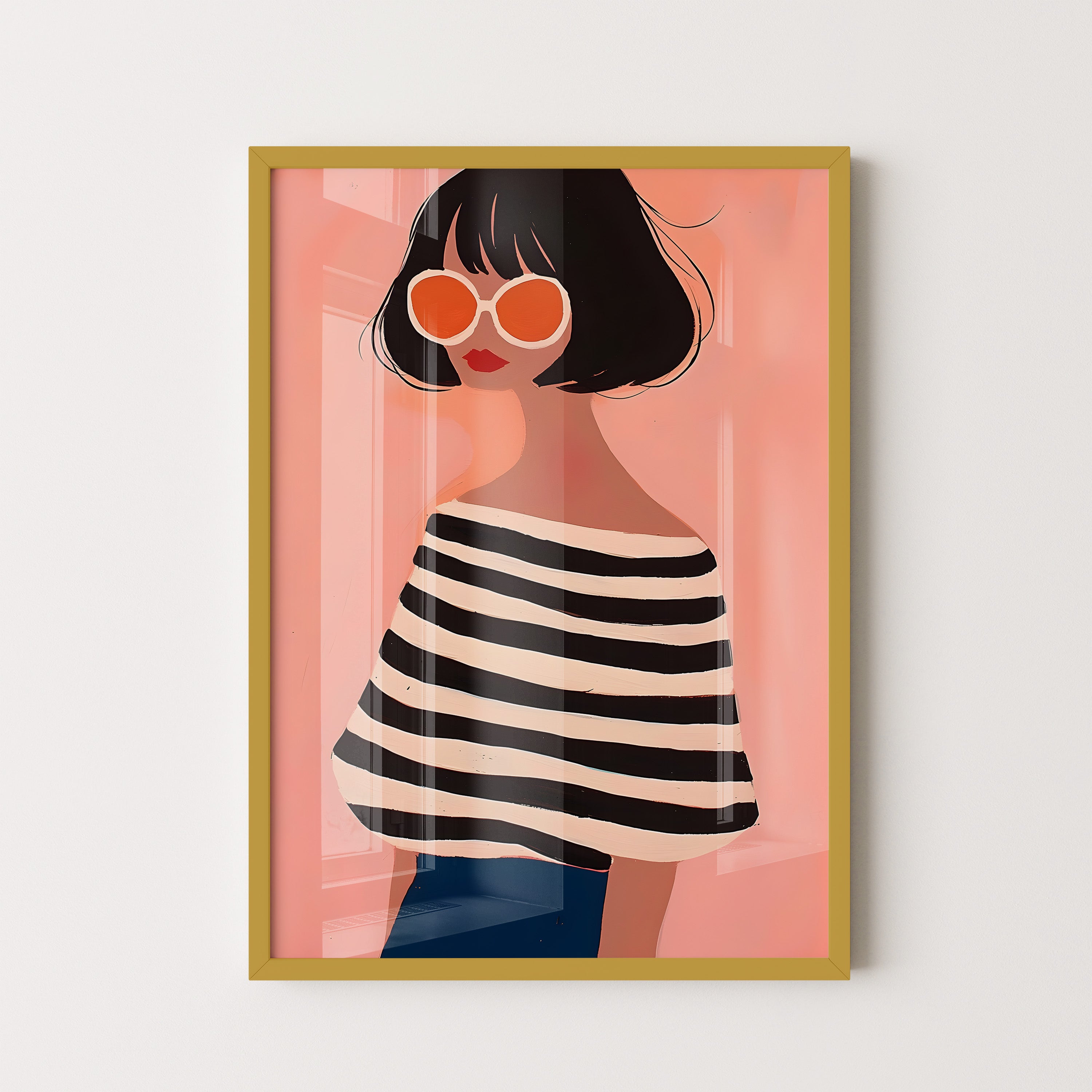 Fashion Girl Illustration – Modern Minimalist Wall Art