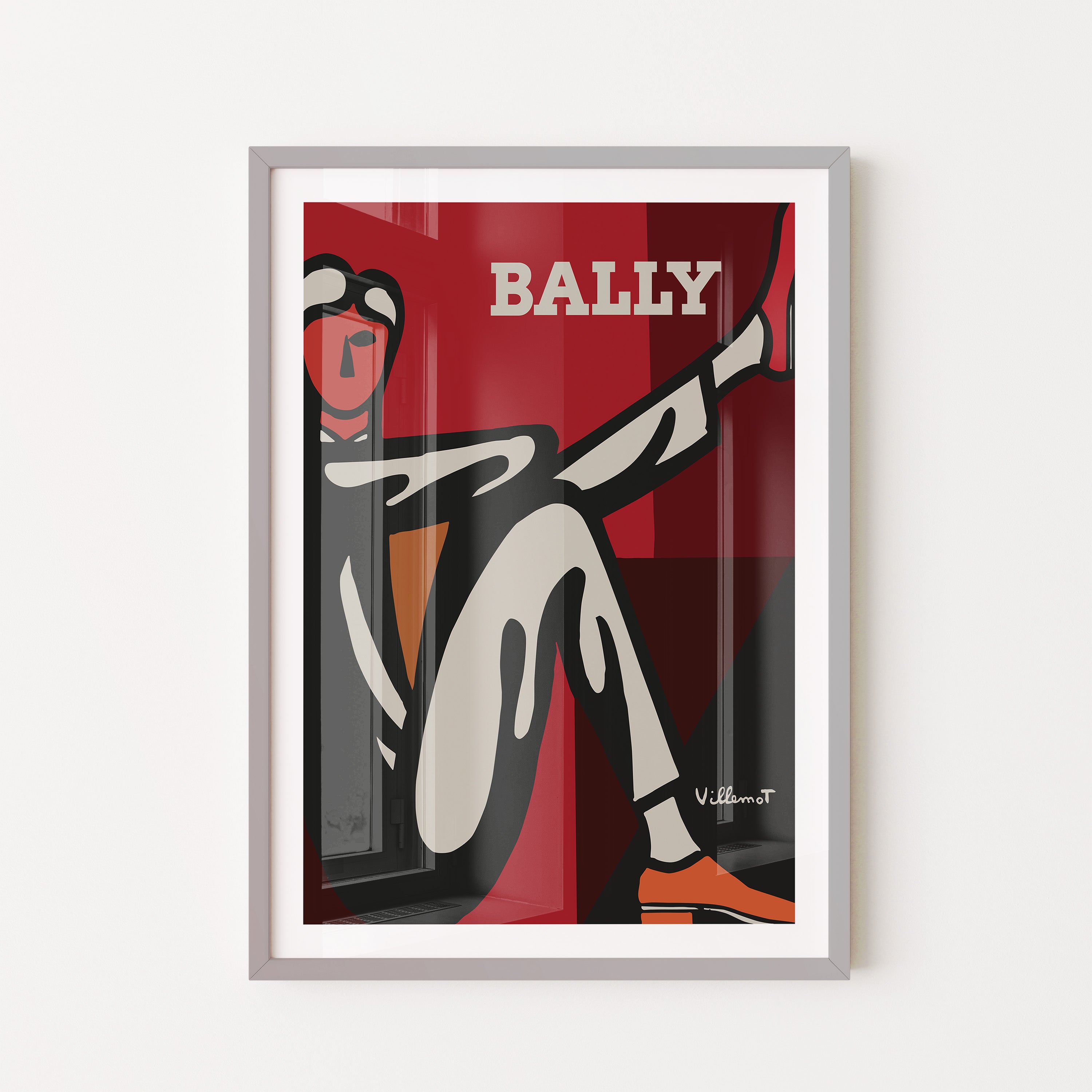 Bally Retro Fashion Figure Poster