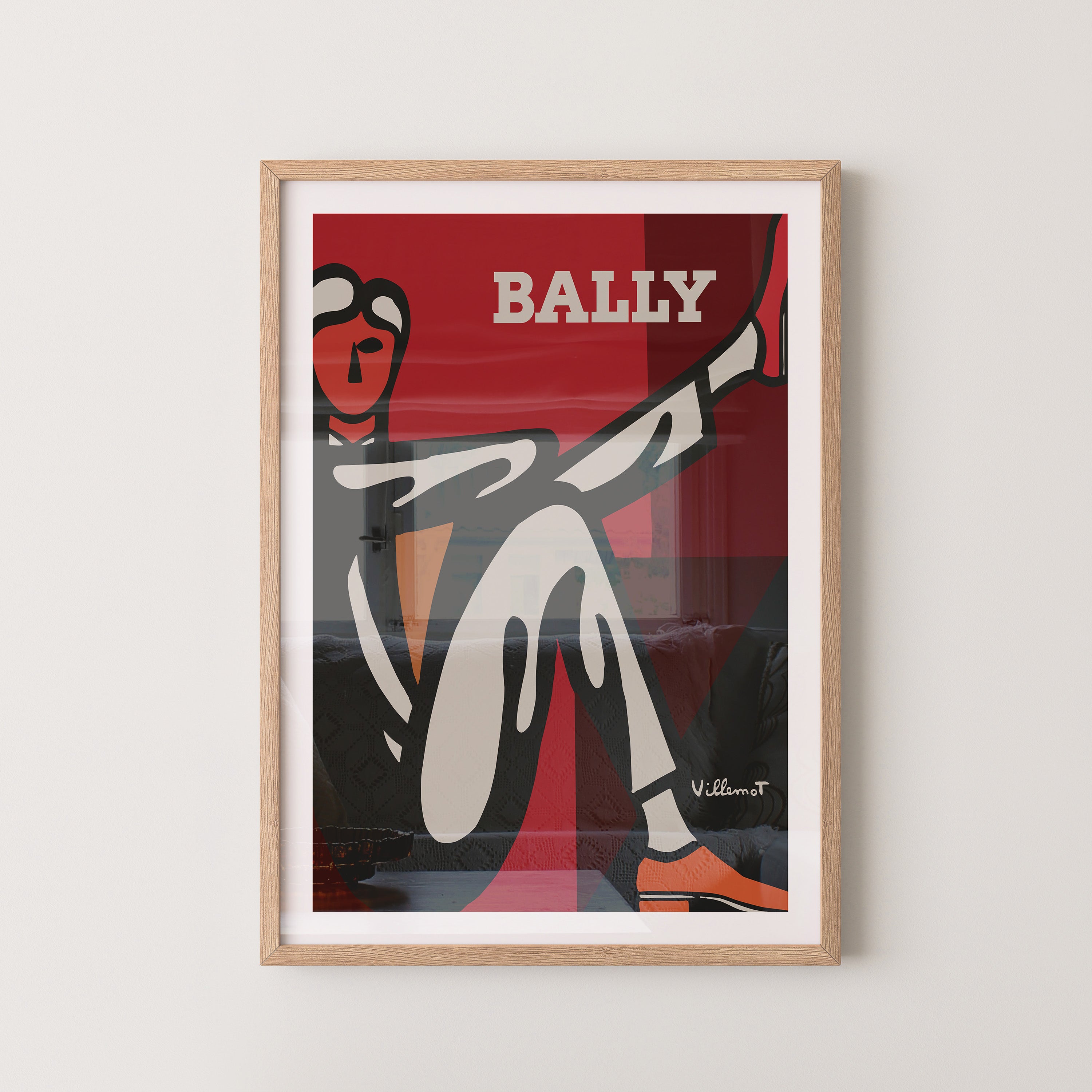 Bally Retro Fashion Figure Poster
