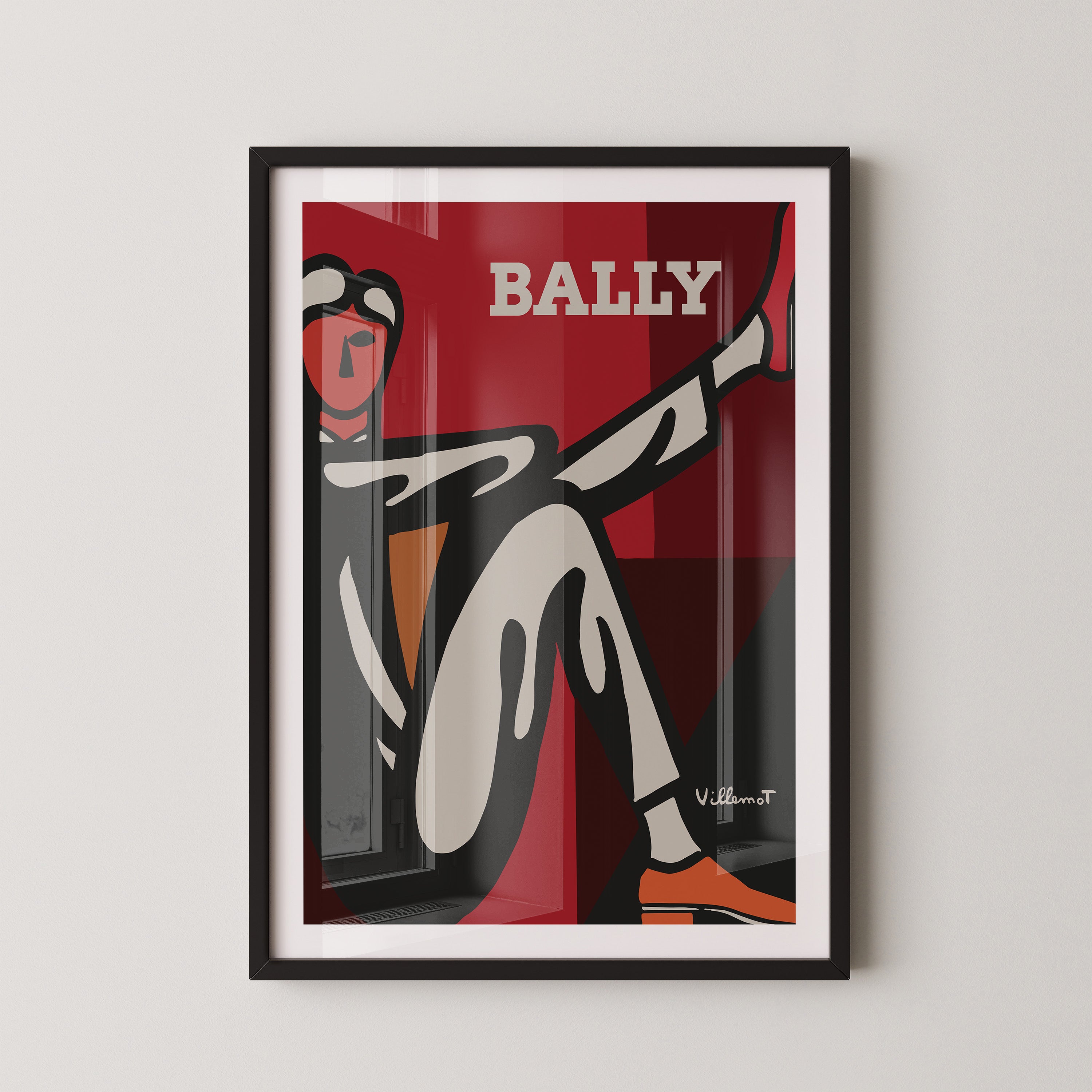Bally Retro Fashion Figure Poster