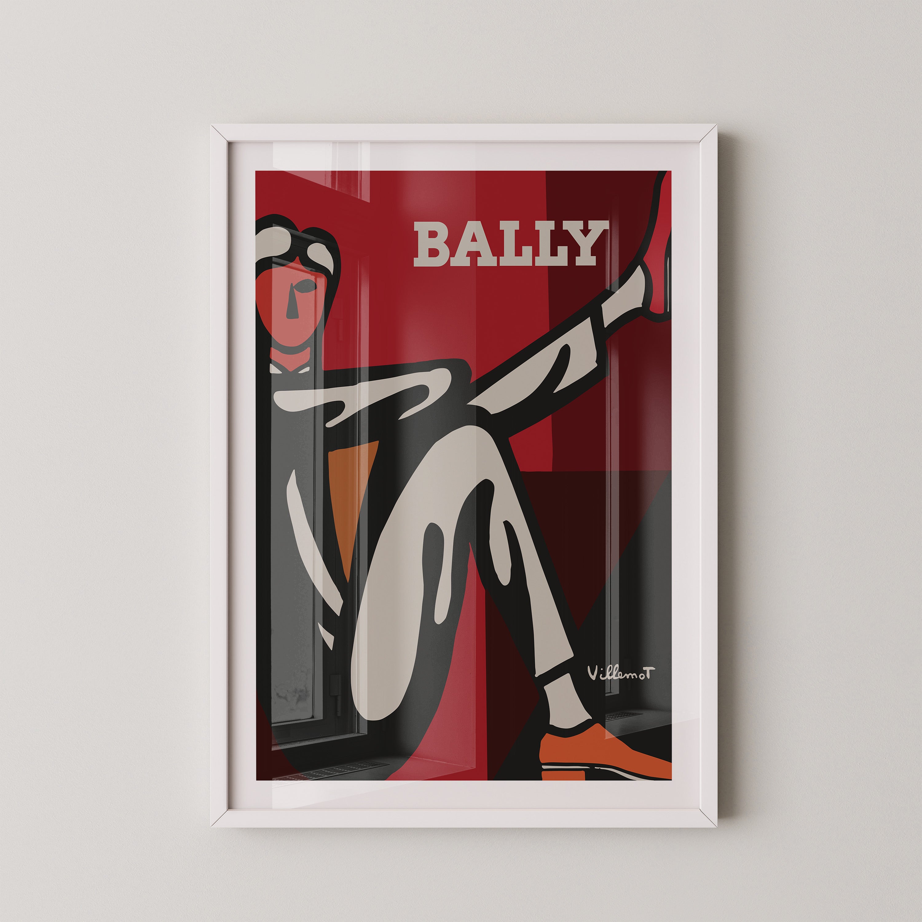 Bally Retro Fashion Figure Poster