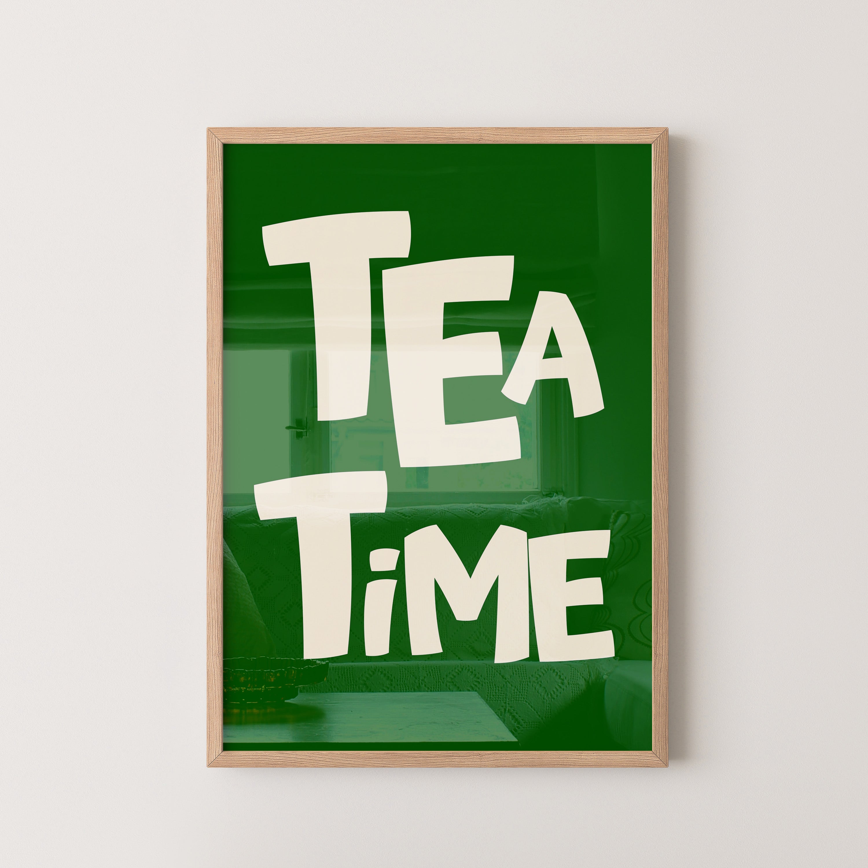 Tea Time Poster – Typography Kitchen Wall Art